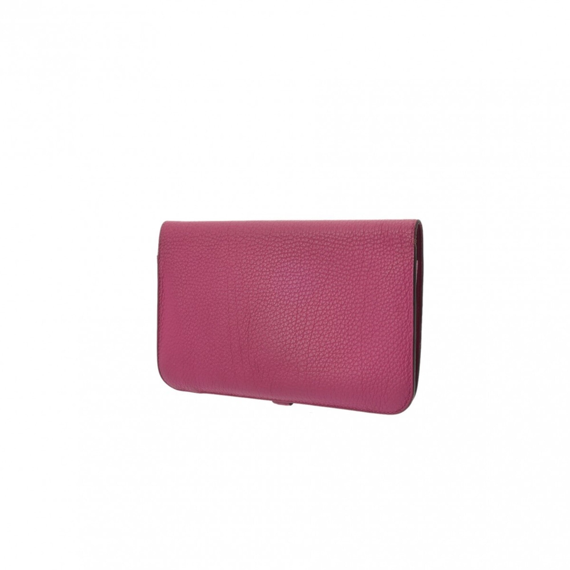 Hermes Dogon Rose Purple Chevre Leather Long Wallet (Bi-Fold) (Pre-Owned)