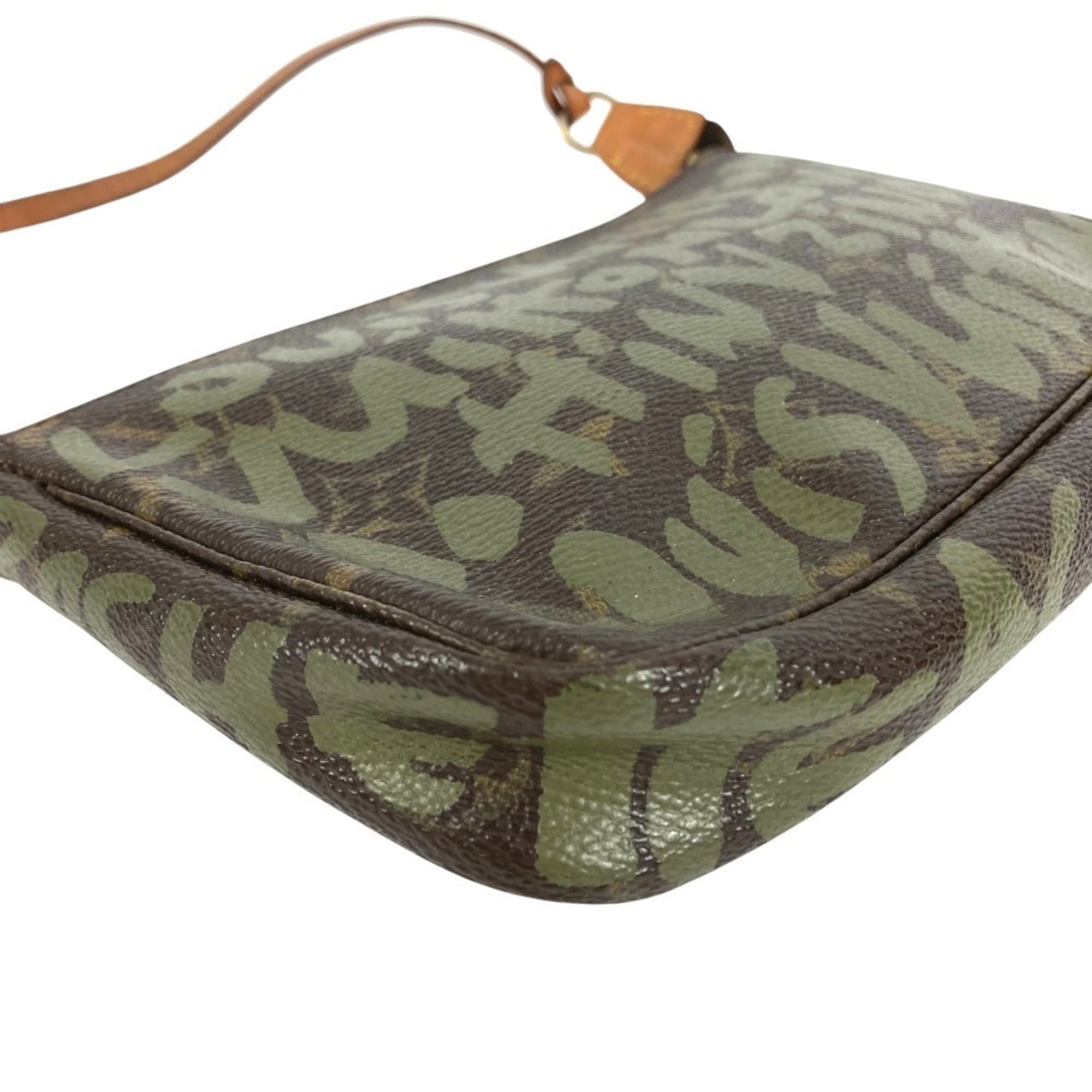 Louis Vuitton Brown Khaki Monogram Canvas Handbag Pochette Pouch Shoulder Bag (Pre-Owned)