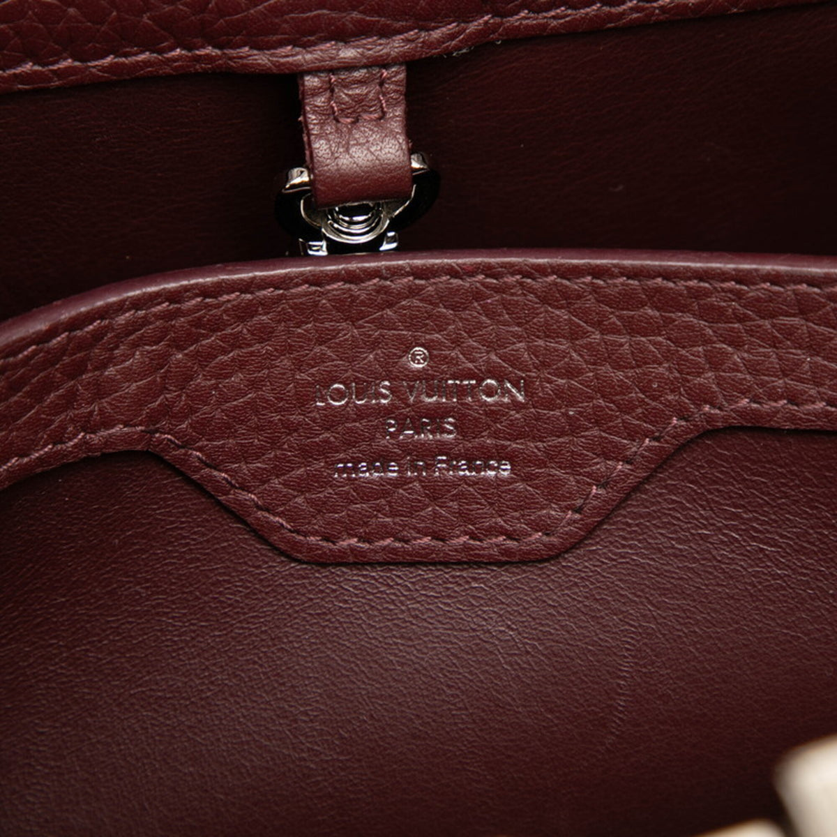 Louis Vuitton Bordeaux Pink White Leather Handbag Shoulder Bag (Pre-Owned)