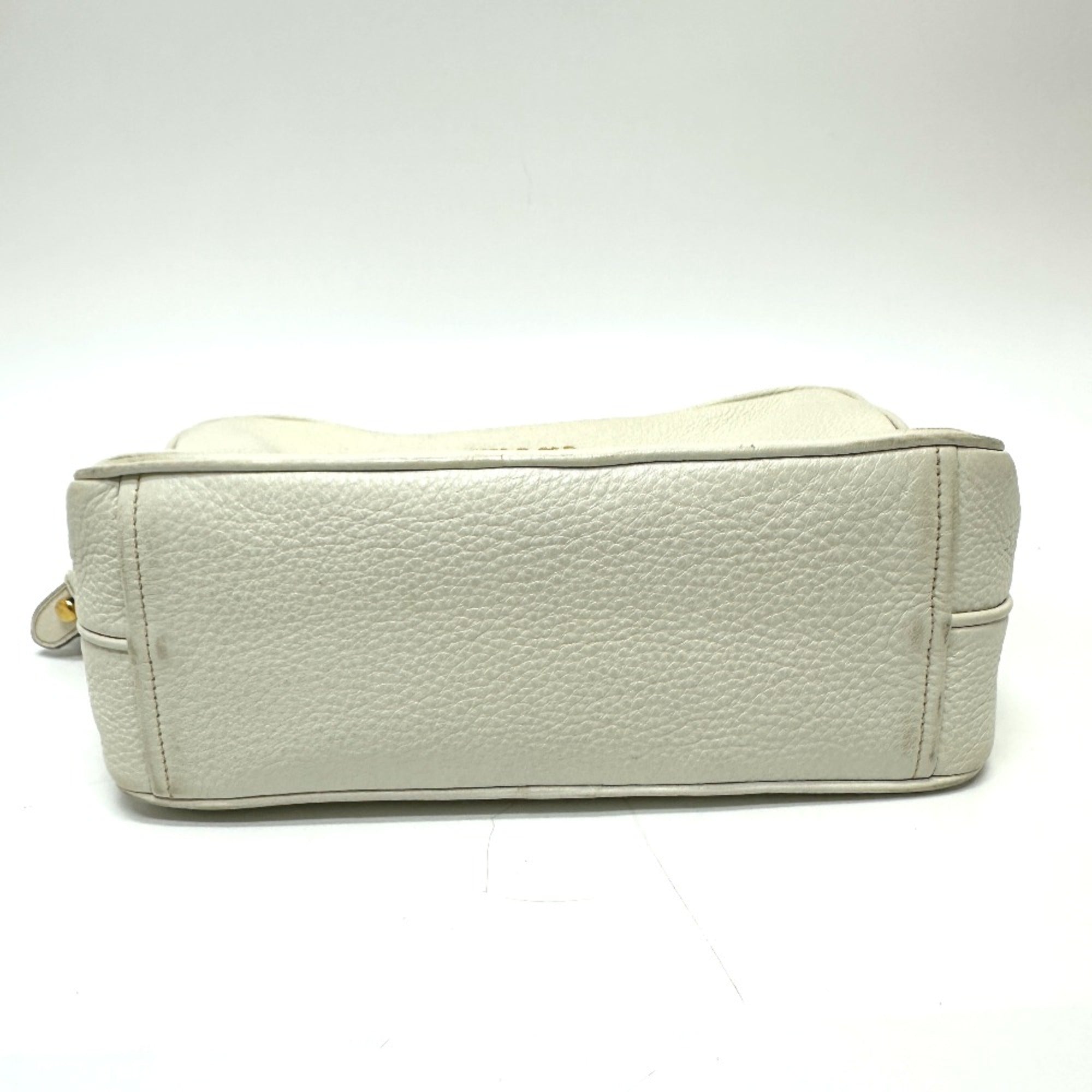 Prada White Leather Shoulder Bag (Pre-Owned)