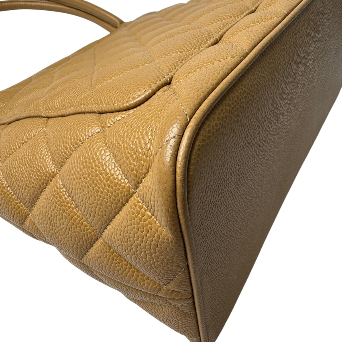 Chanel Beige Grained Calfskin Tote Bag (Pre-Owned)