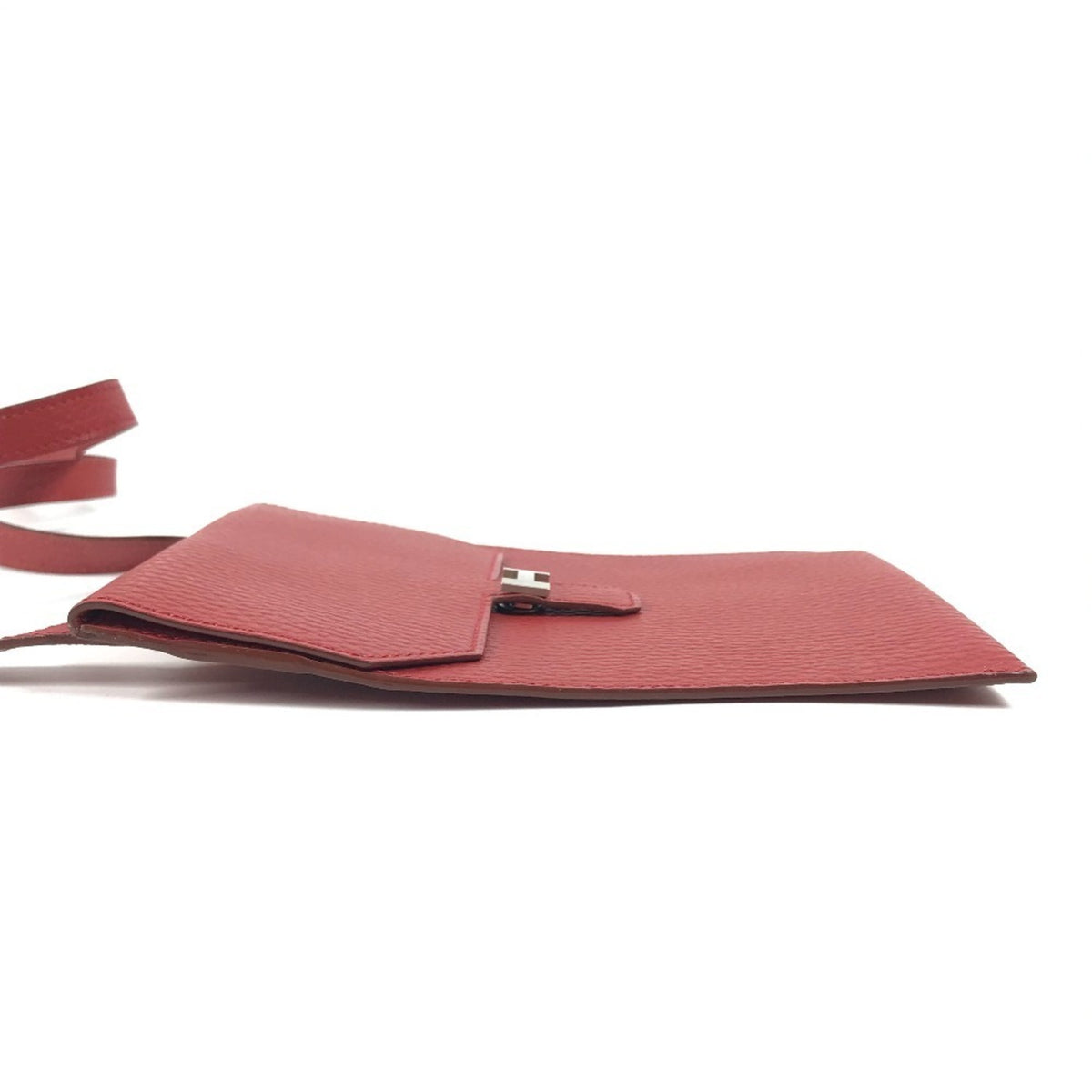 Hermes Amelie Red Color Leather Pochette Shoulder Bag (Pre-Owned)