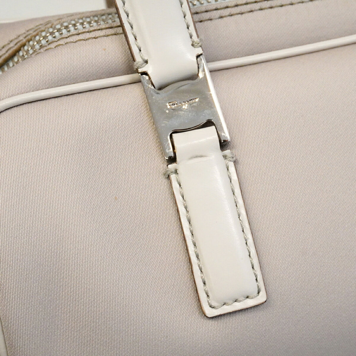 Salvatore Ferragamo Gray Nylon Handbag (Pre-Owned)