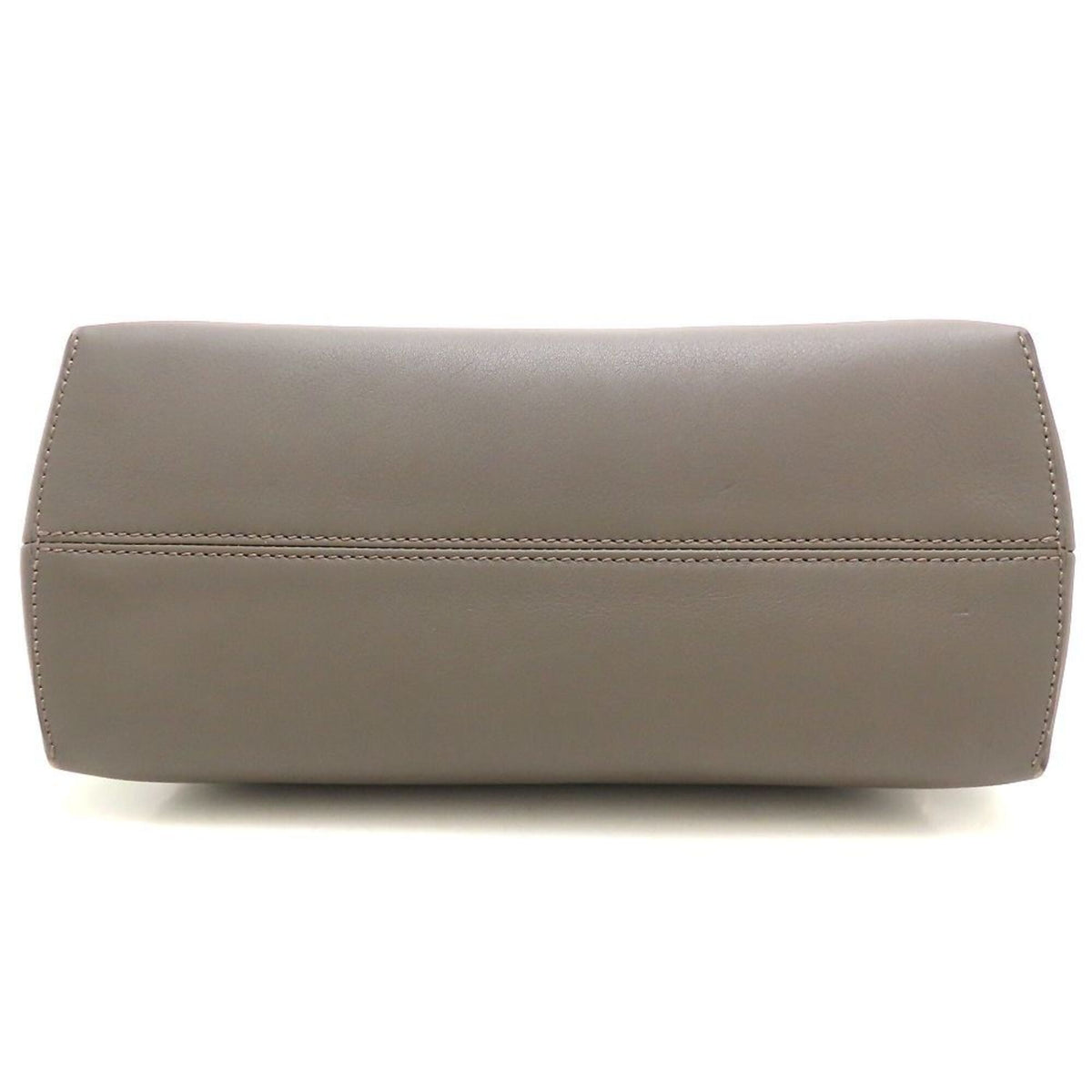 Fendi Gray Leather Handbag Shoulder Bag (Pre-Owned)