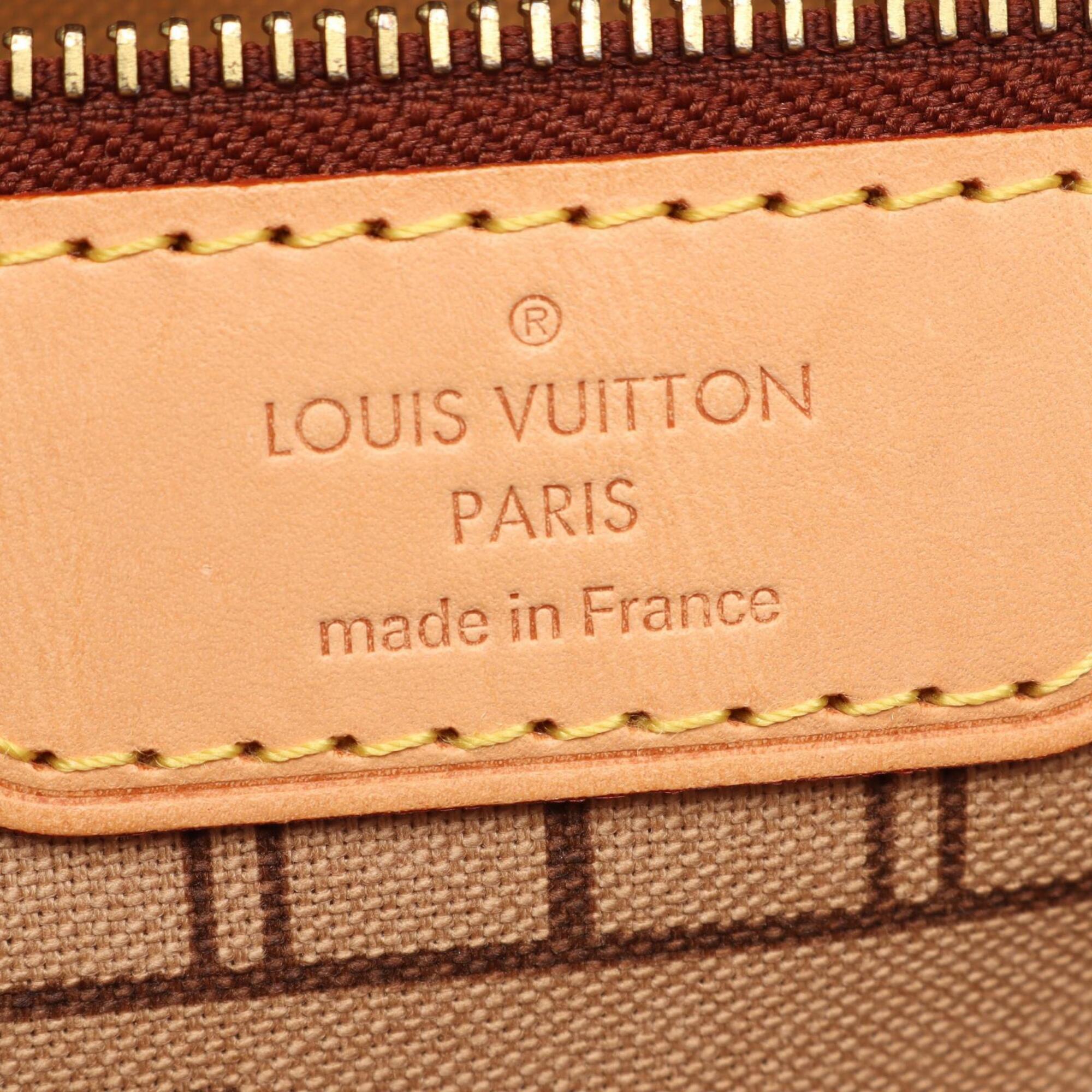 Louis Vuitton Brown Pvc Coated Canvas Leather Handbag Tote Bag (Pre-Owned)
