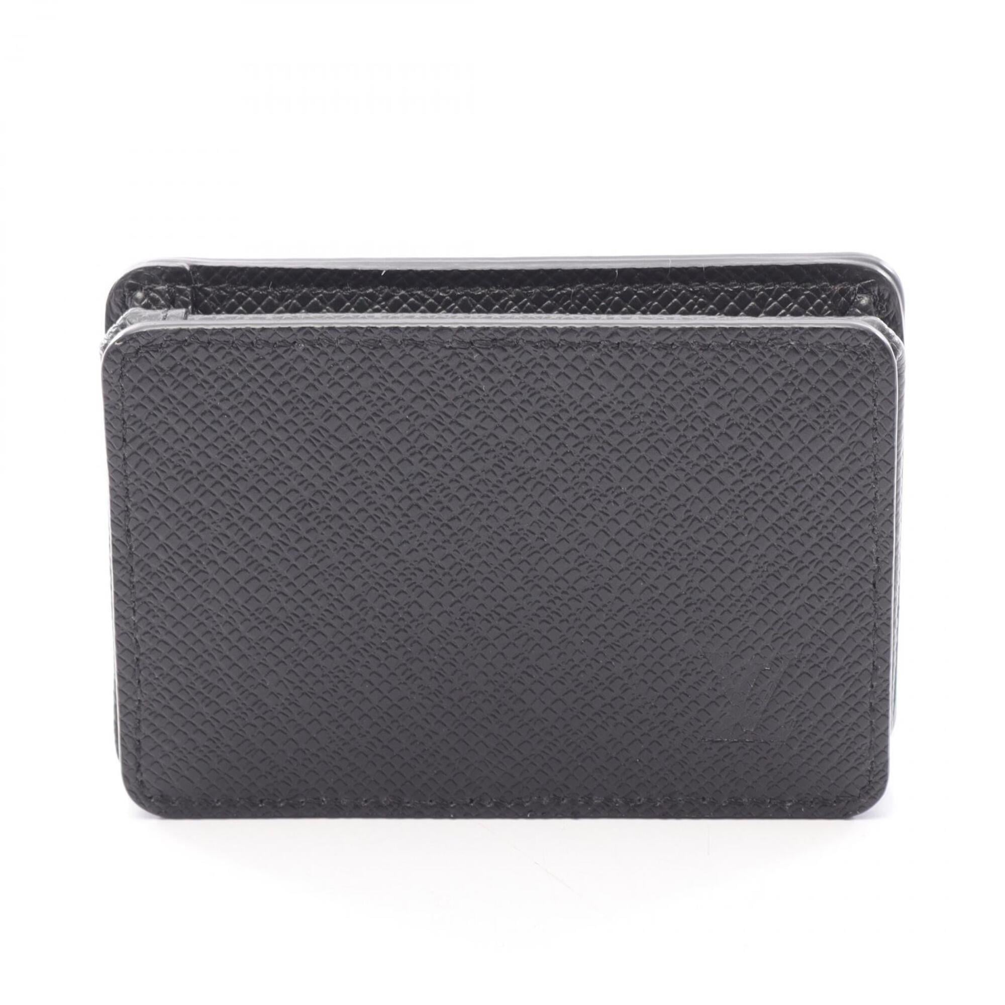 Louis Vuitton Ardoise Black Taiga Leather Coin Purse/Coin Case (Pre-Owned)