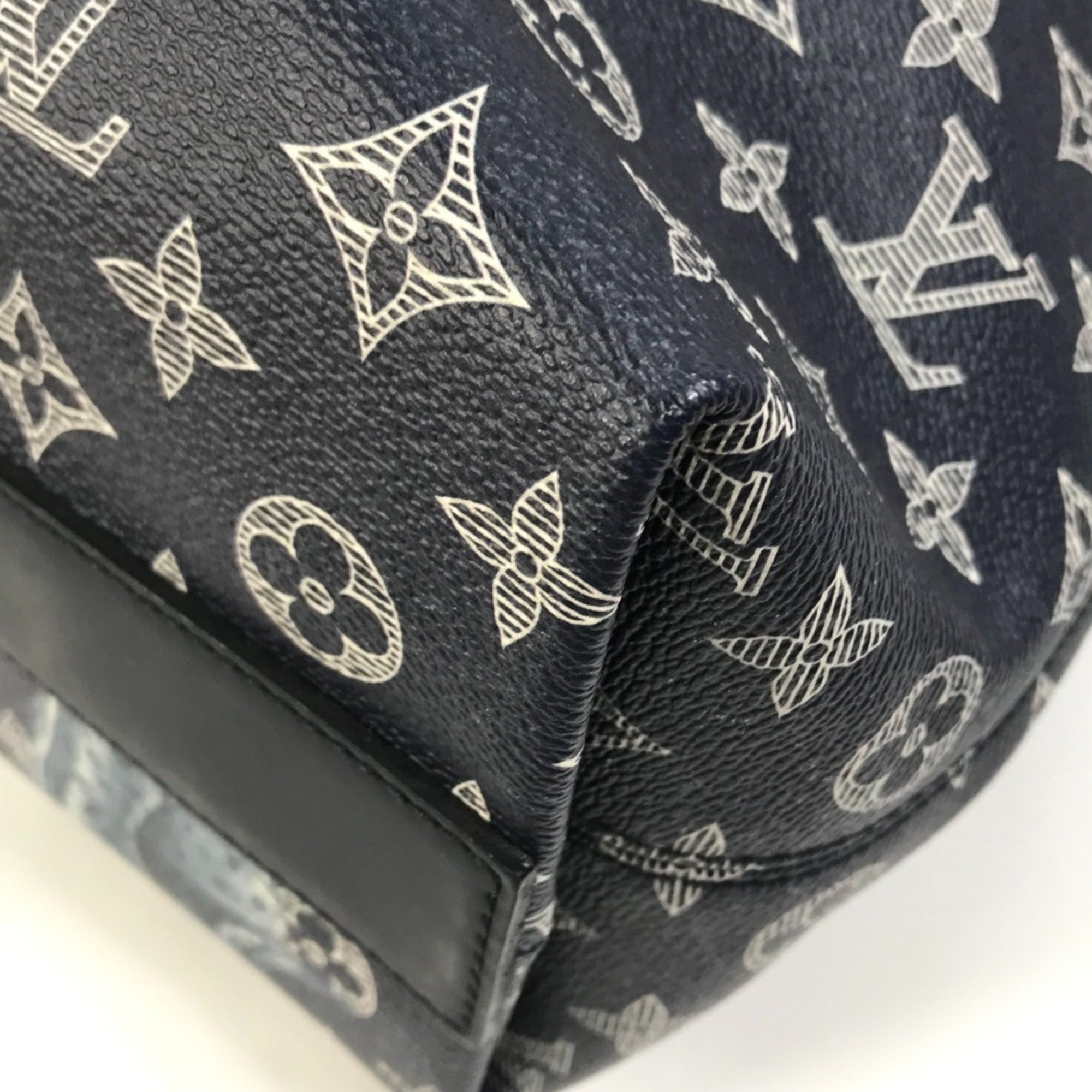 Louis Vuitton Monogram Savane Navy Shoulder Bag Tote Bag (Pre-Owned)