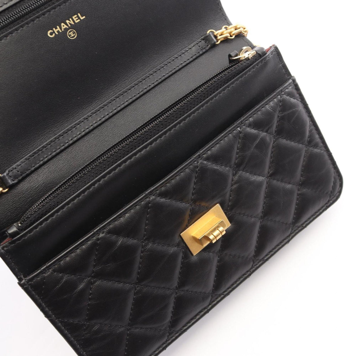 Chanel Black Leather Handbag Shoulder Bag (Pre-Owned)
