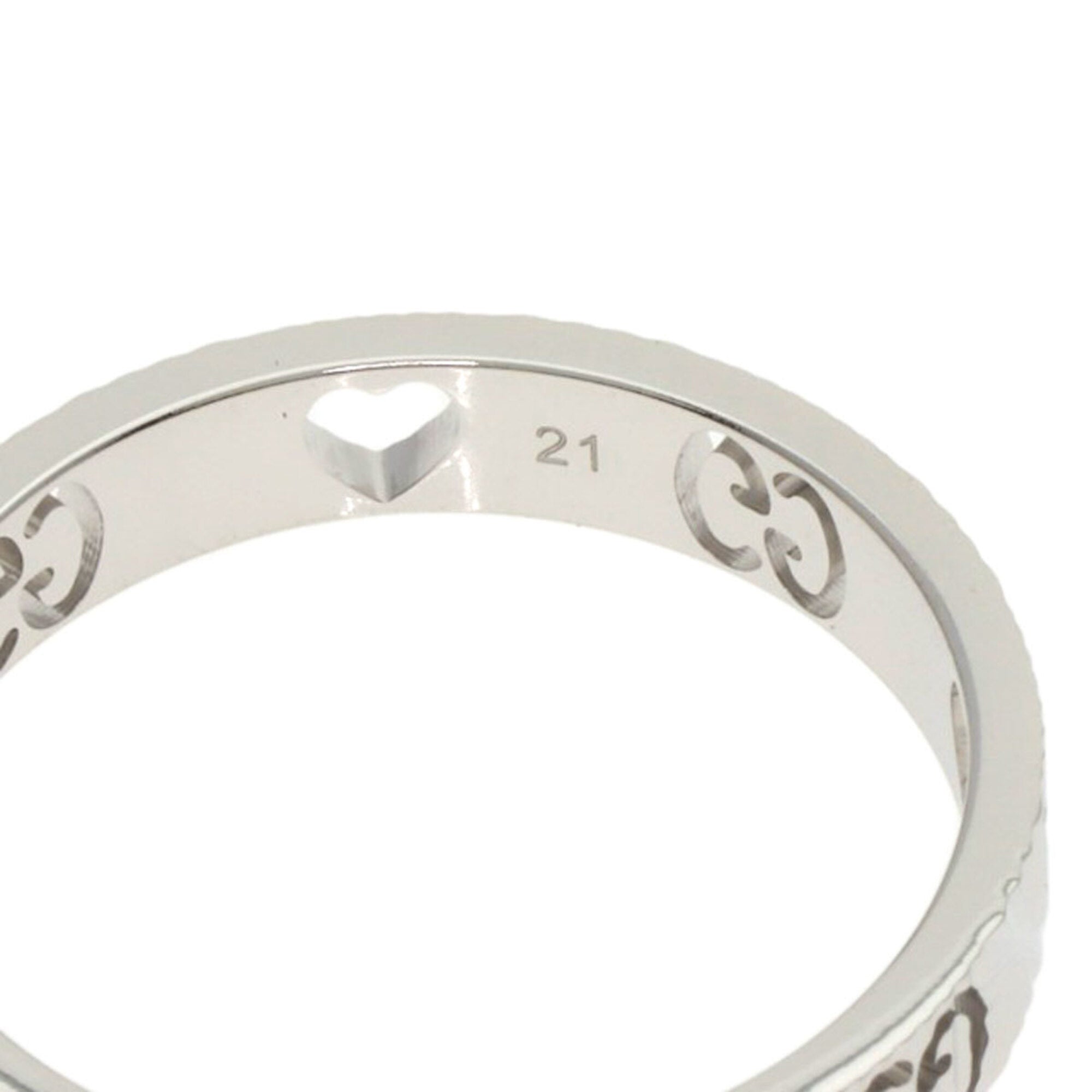 Gucci Icon White Gold (18K) Band Ring (Pre-Owned)