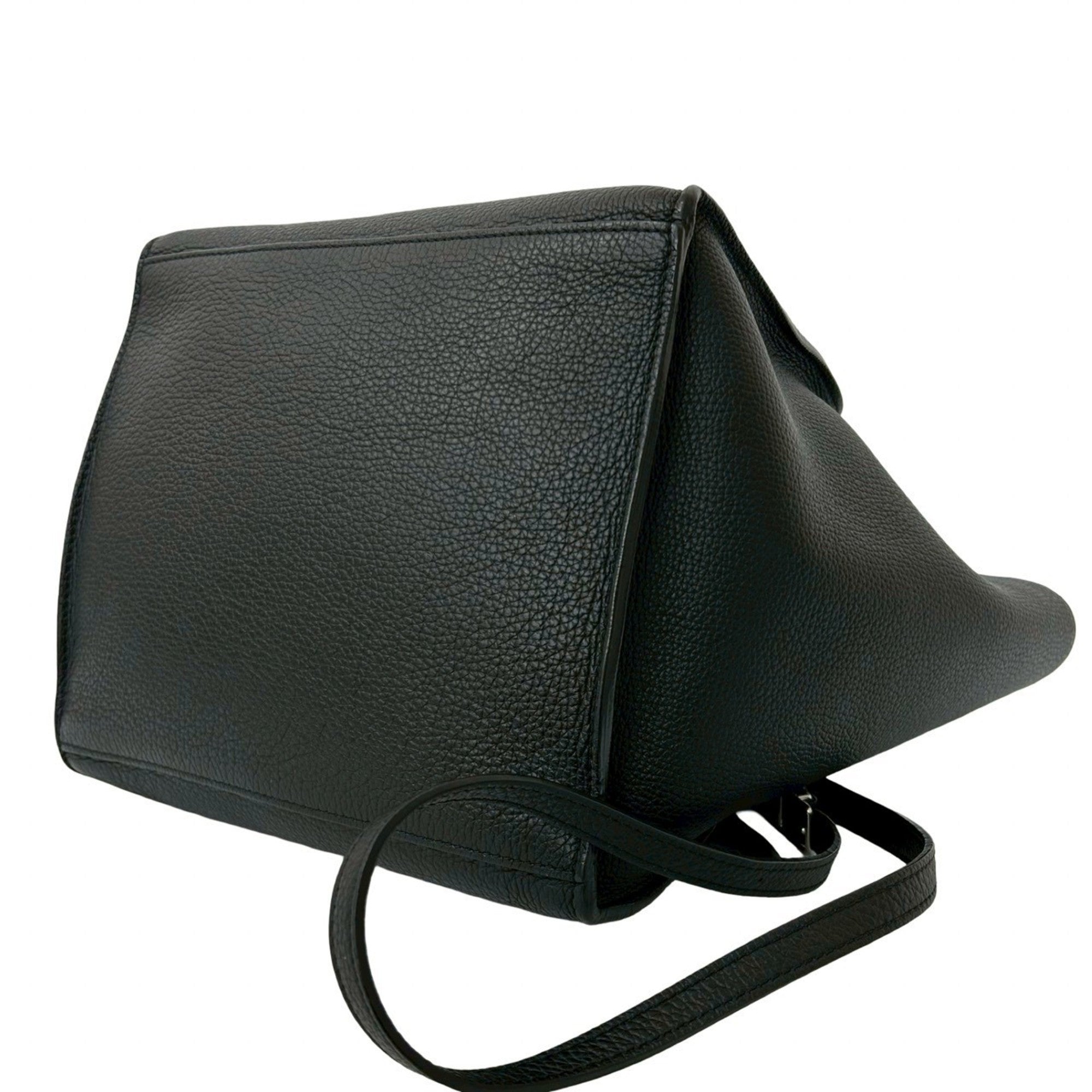 Celine Black Leather Handbag Shoulder Bag Tote Bag (Pre-Owned)