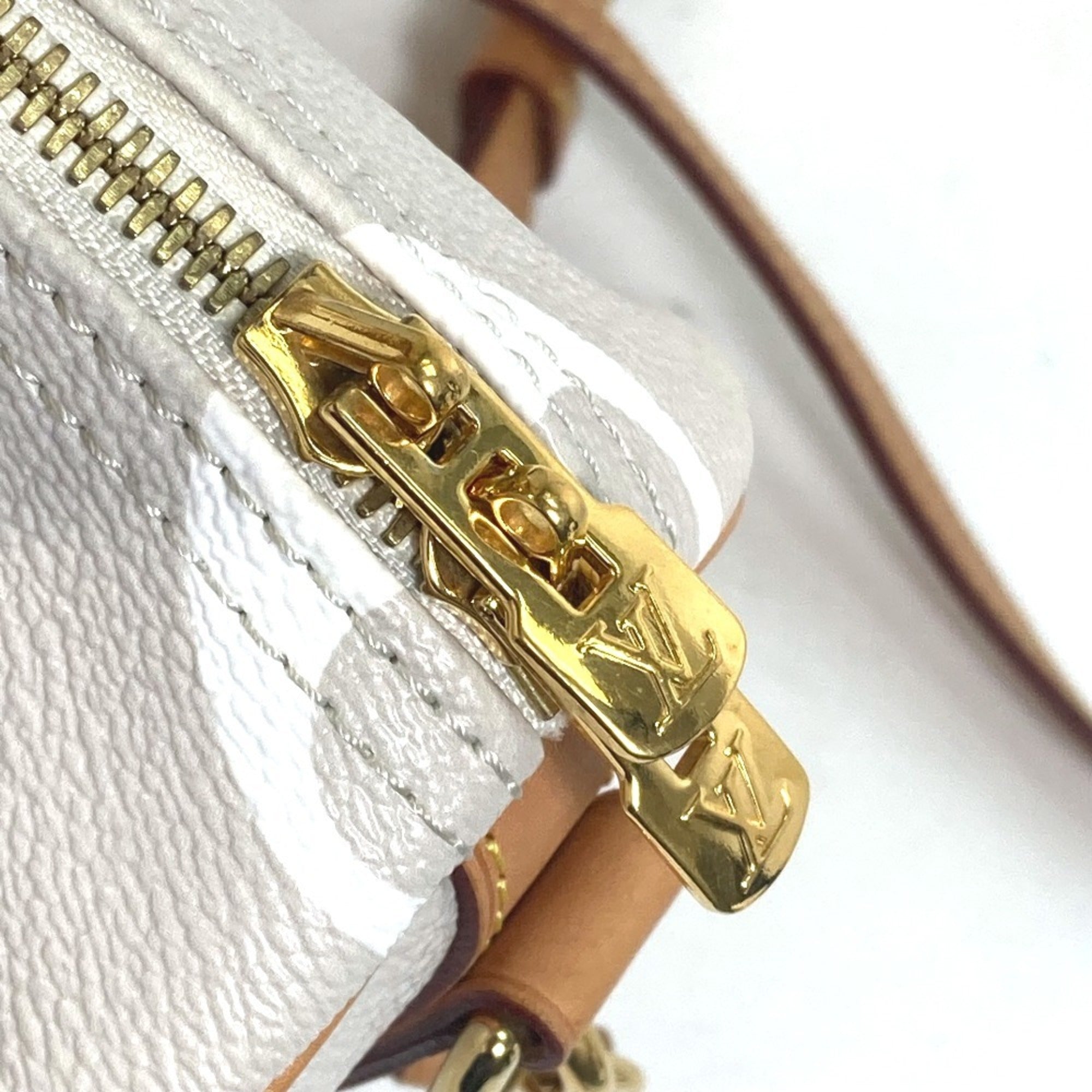 Louis Vuitton Orange Monogram Boston Bag Handbag Shoulder Bag (Pre-Owned)
