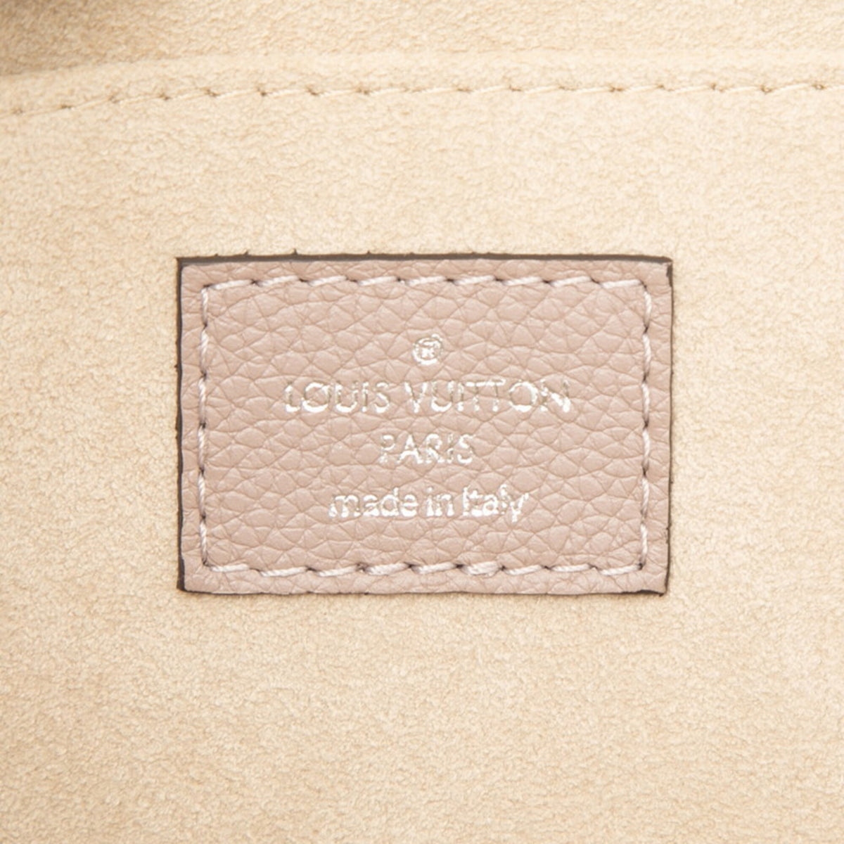 Louis Vuitton Beige Taupe Leather Clutch Bag Pochette (Pre-Owned)