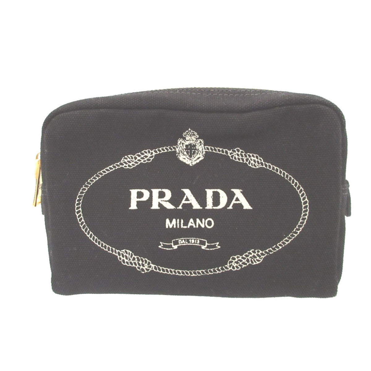Prada Black Canvas Pouch (Pre-Owned)