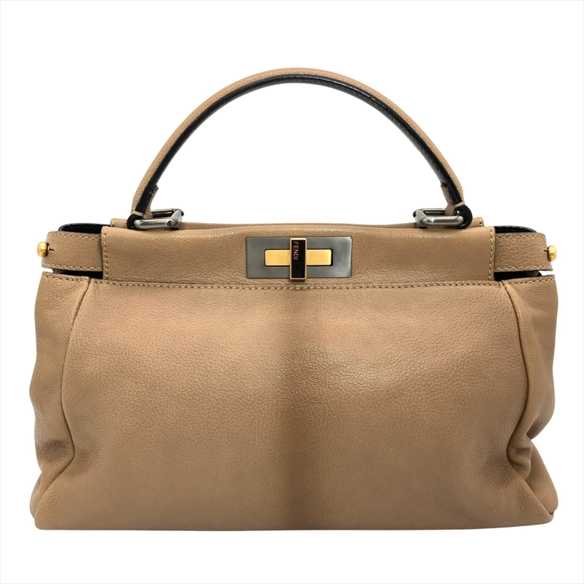 Fendi Camel Leather Handbag (Pre-Owned)