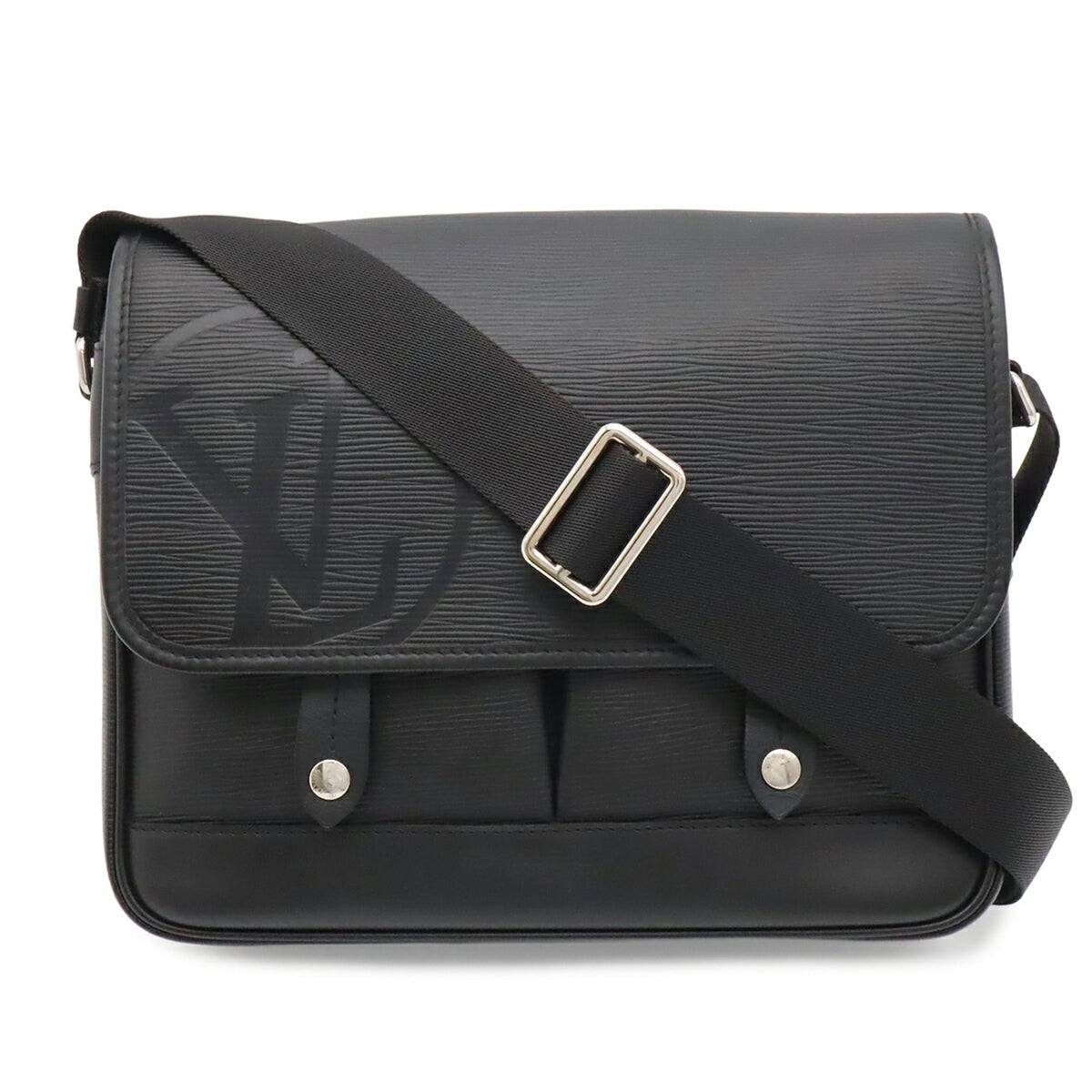 Louis Vuitton Noir Epi Leather Messenger Bag Shoulder Bag (Pre-Owned)