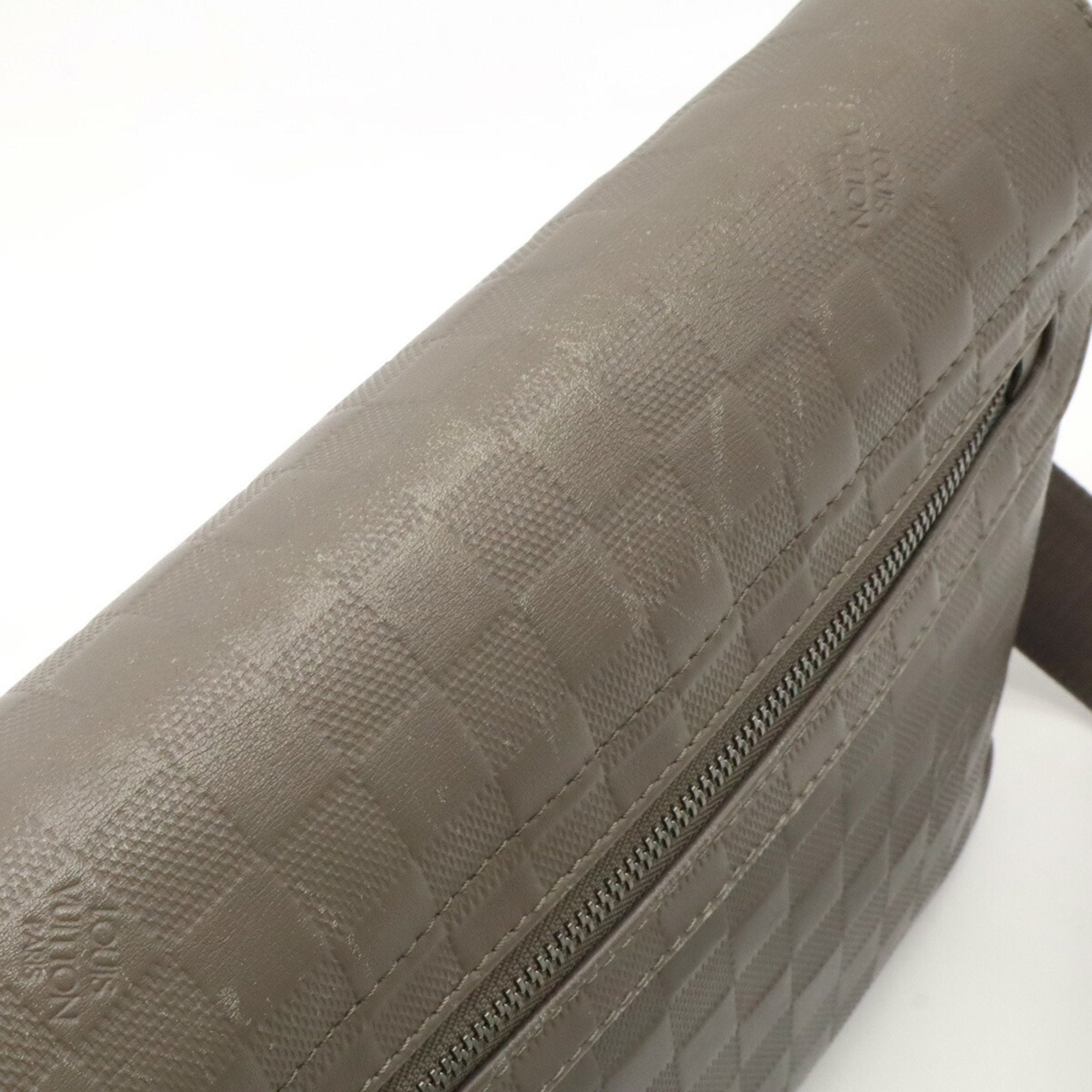 Louis Vuitton Grannis Grayish Damier Infini Leather Shoulder Bag (Pre-Owned)
