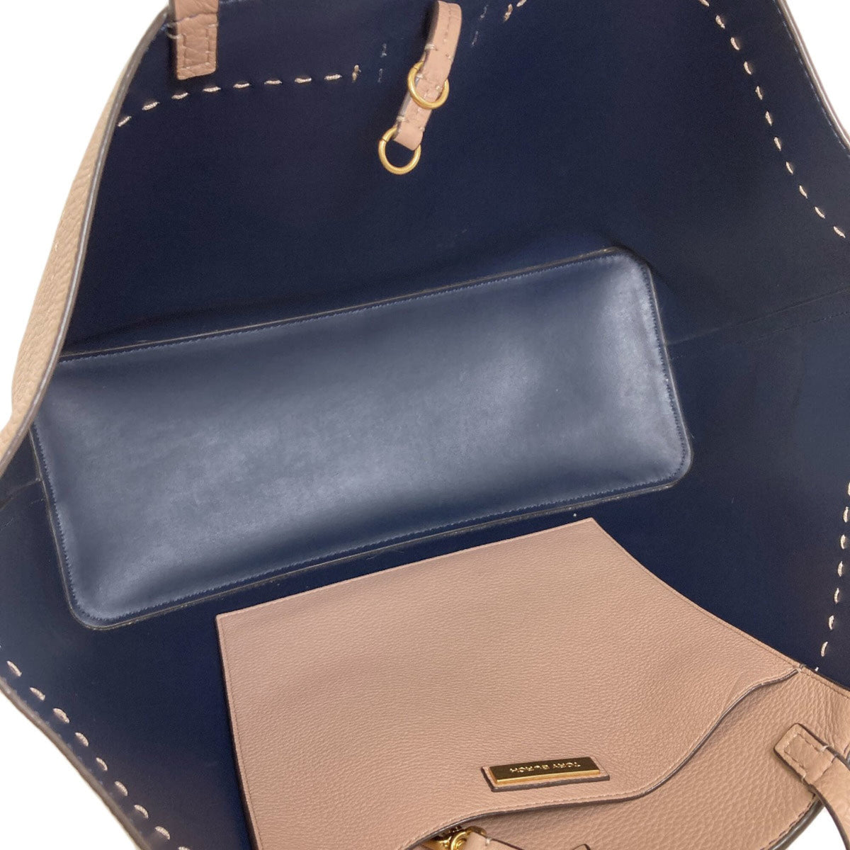 Tory Burch Beige Leather Tote Bag (Pre-Owned)