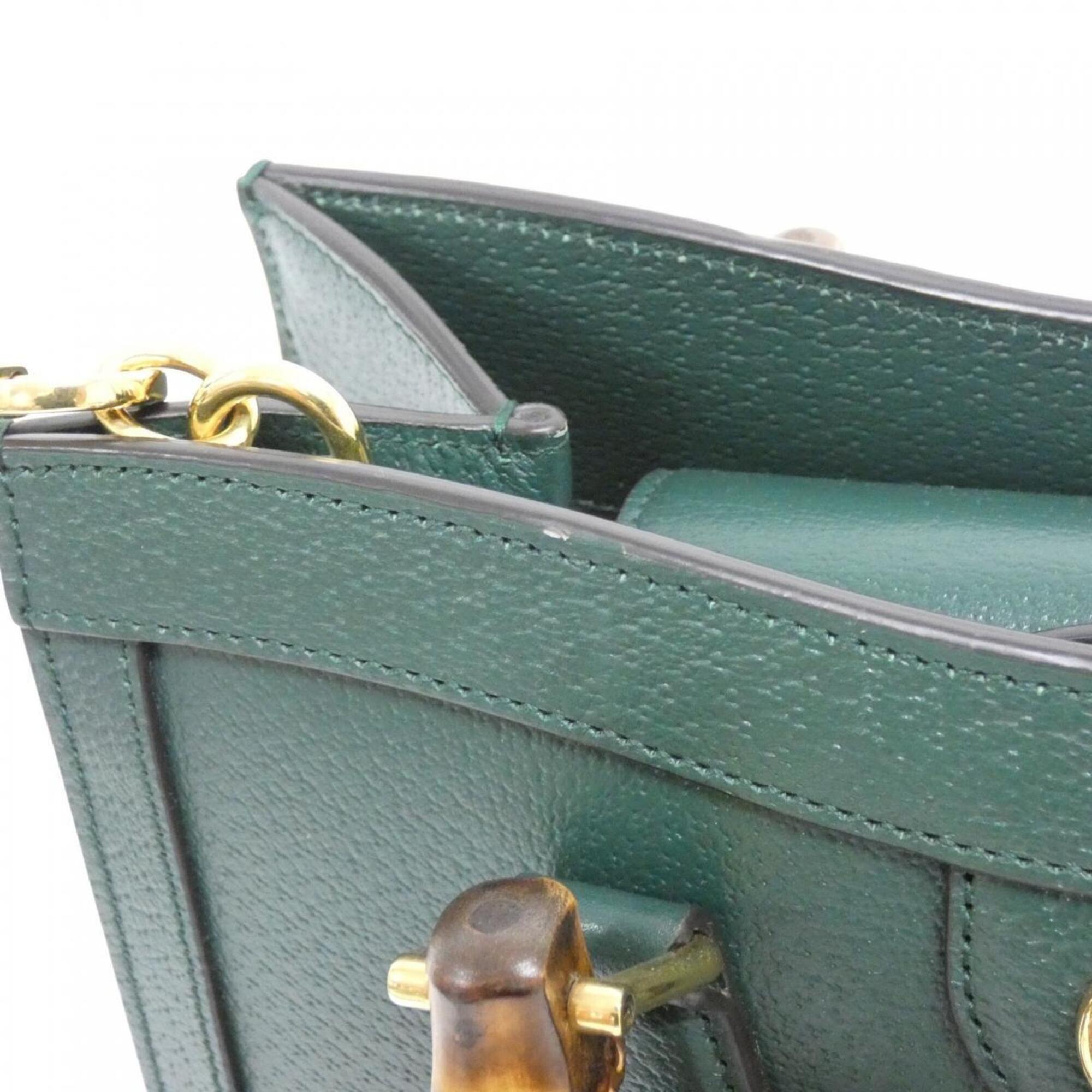 Gucci Green Leather Handbag (Pre-Owned)