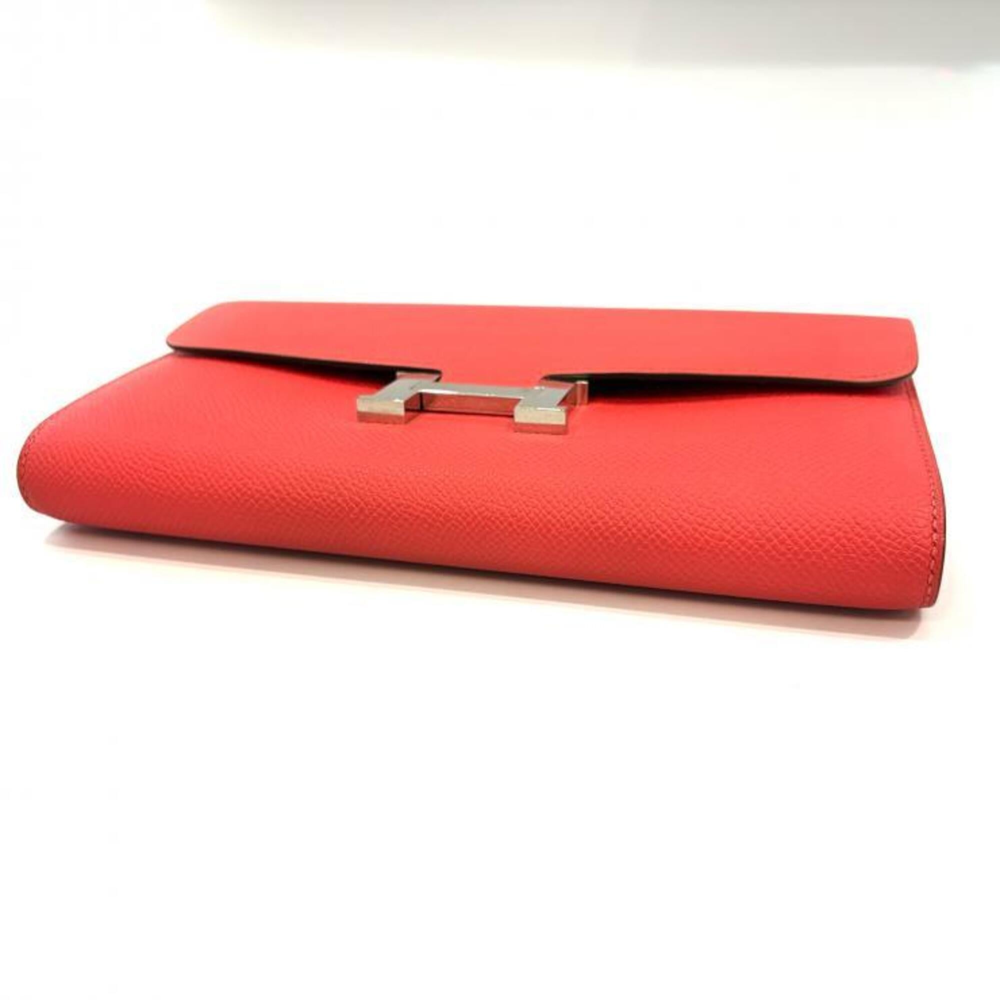 Hermes Pink Epsom Leather Long Wallet (Bi-Fold) (Pre-Owned)