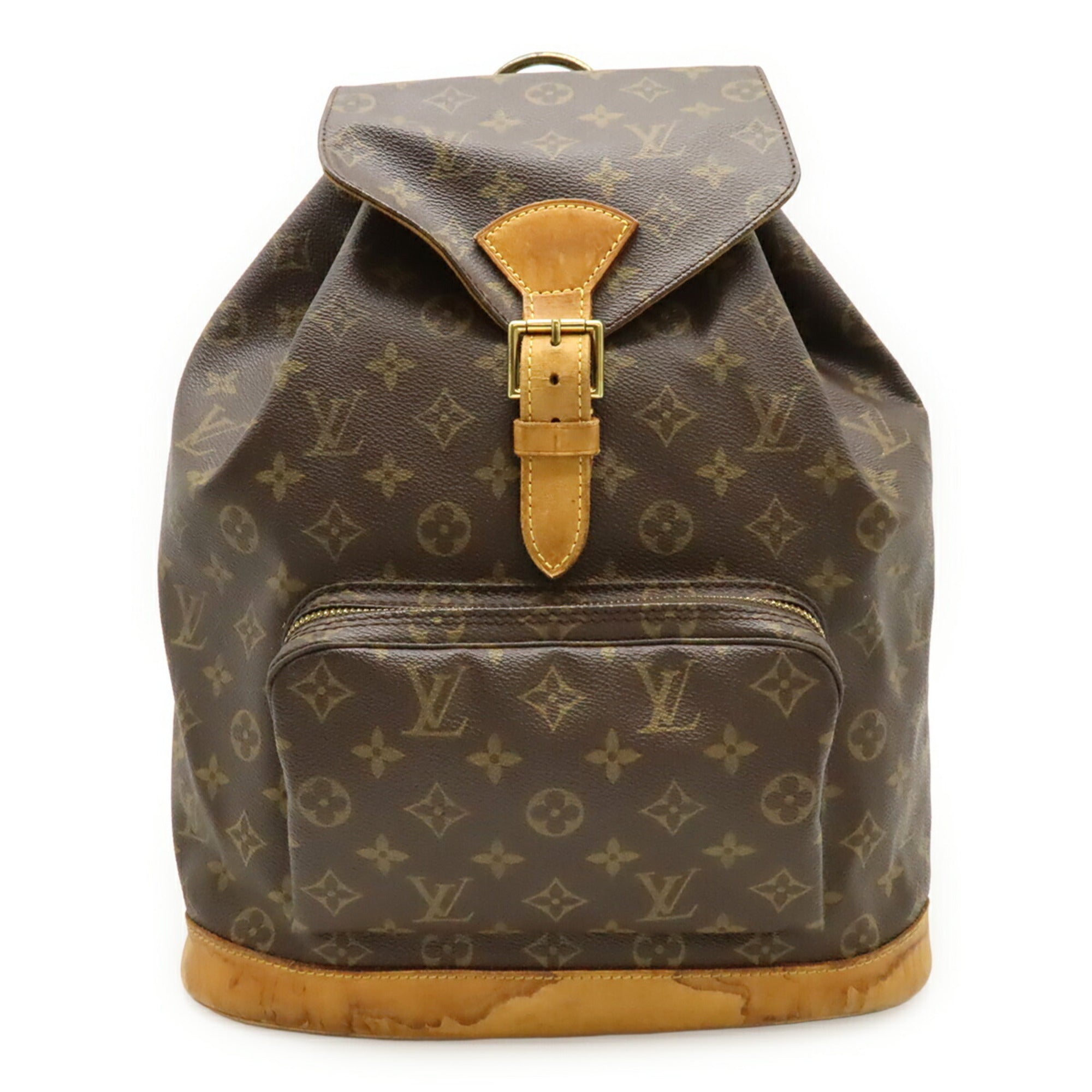 Louis Vuitton Brown Monogram Canvas Pvc Coated Canvas Backpack Shoulder Bag (Pre-Owned)