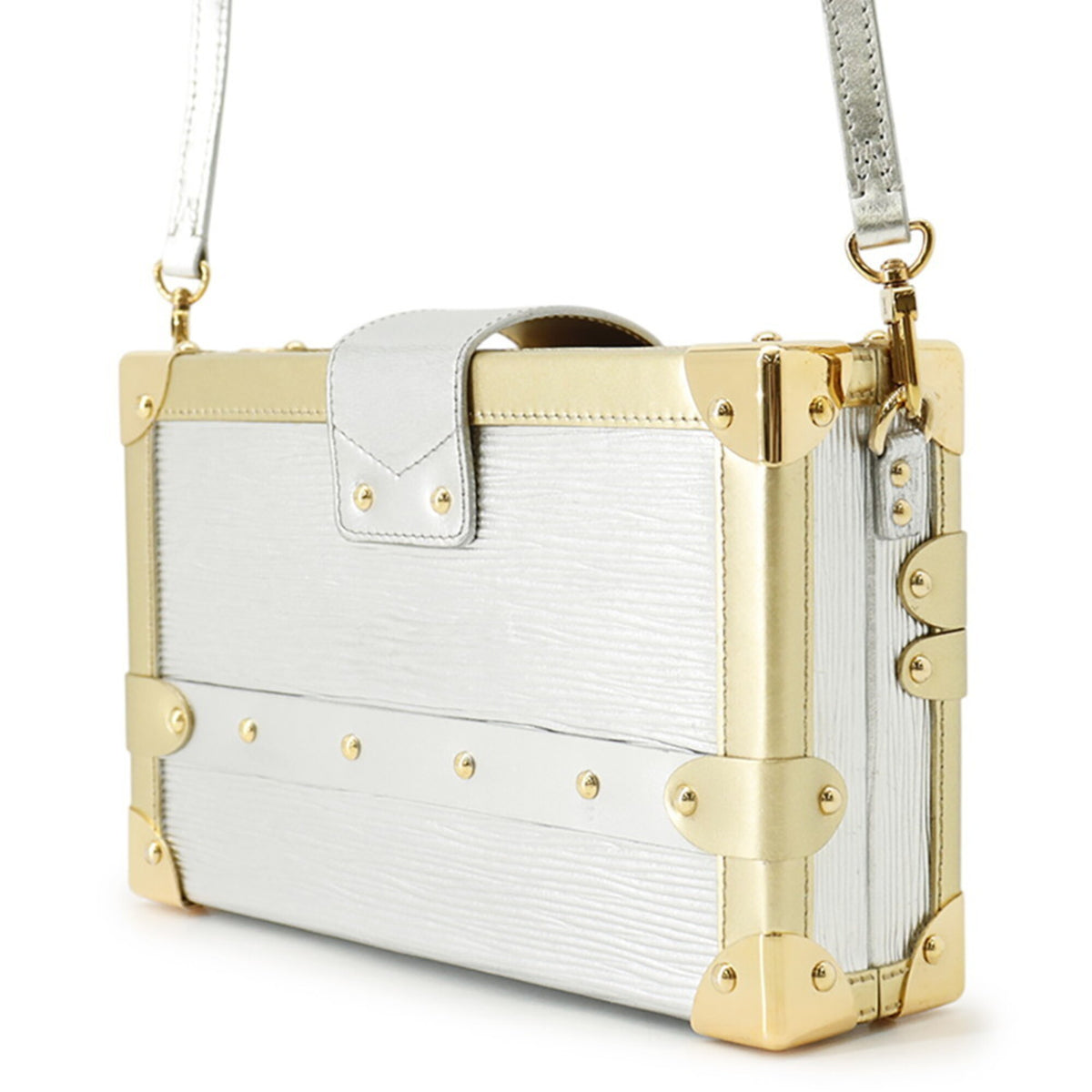 Louis Vuitton Epi Electric Gold Silver Clutch Bag Handbag Shoulder Bag (Pre-Owned)