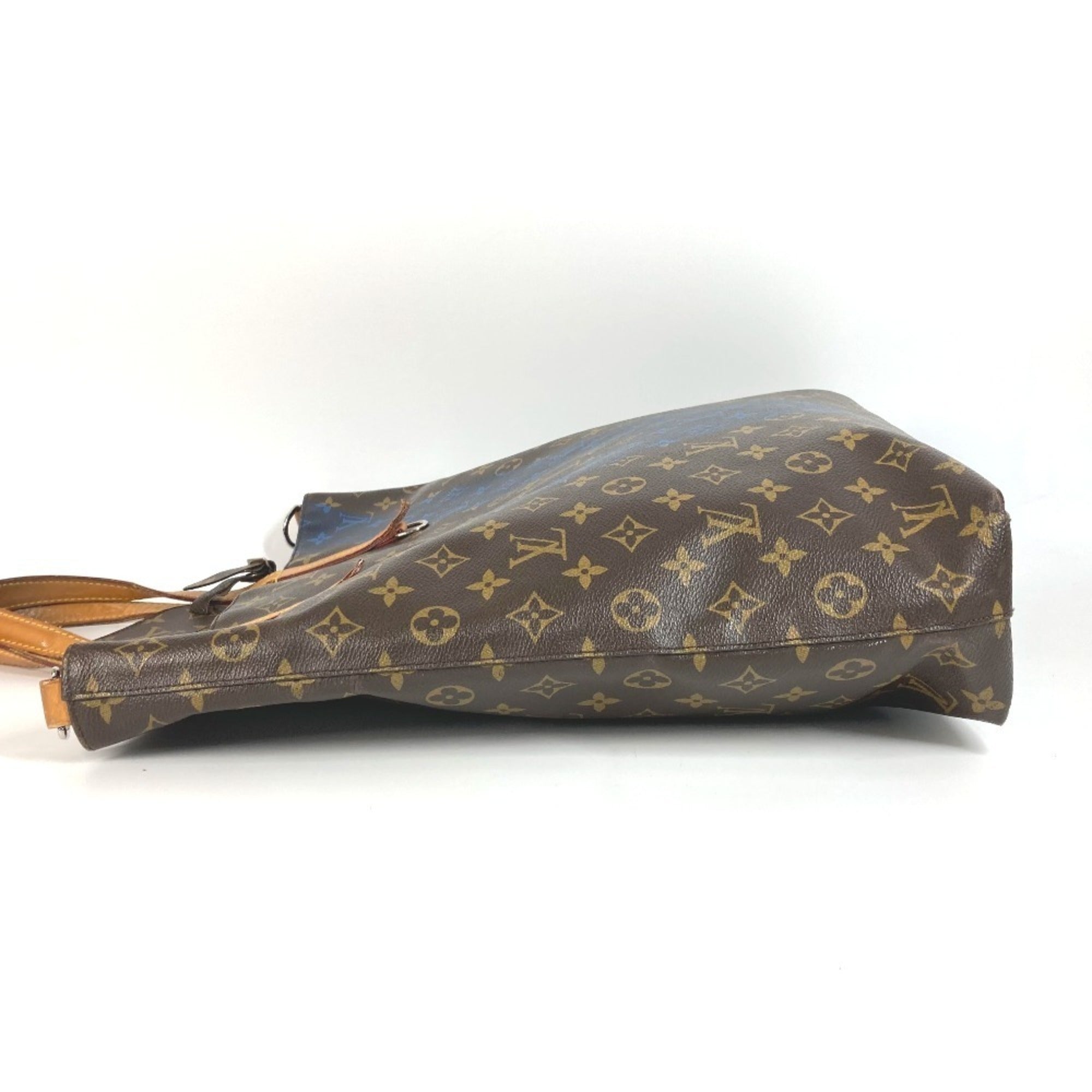 Louis Vuitton Blue Brown Monogram Monogram Shoulder Bag Tote Bag (Pre-Owned)