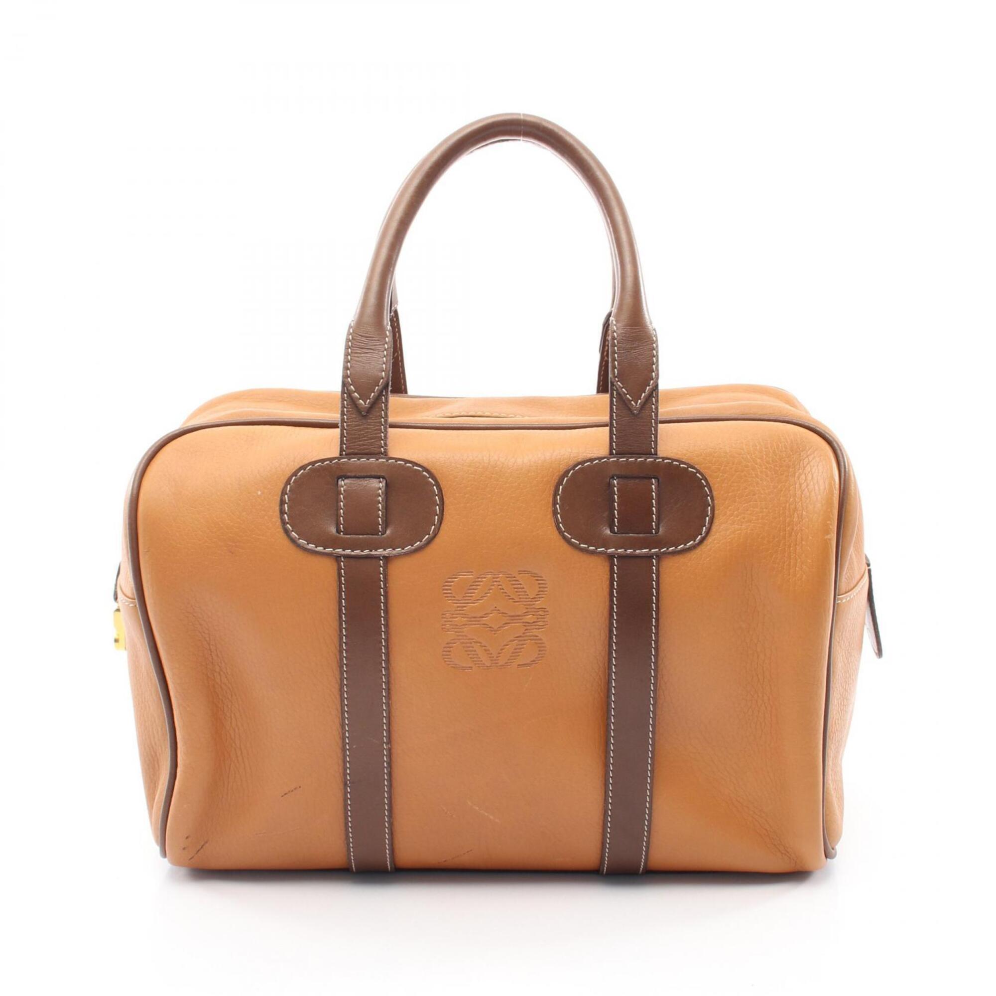 Loewe Brown Leather Handbag Tote Bag (Pre-Owned)