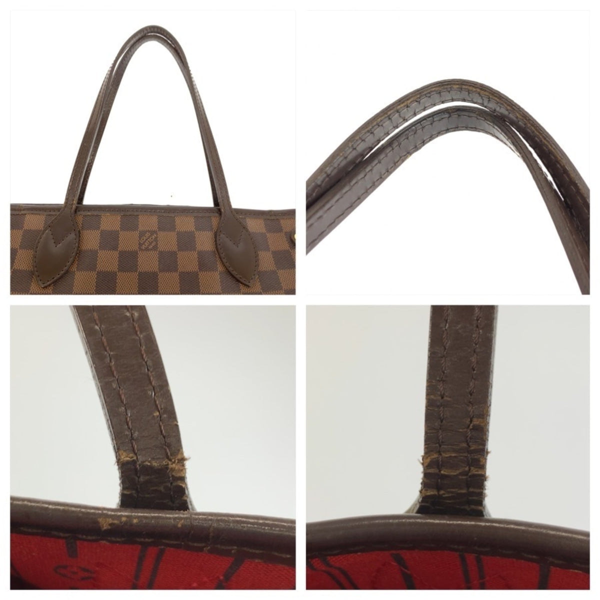 Louis Vuitton Brown Damier Canvas Pvc Leather Handbag Tote Bag (Pre-Owned)