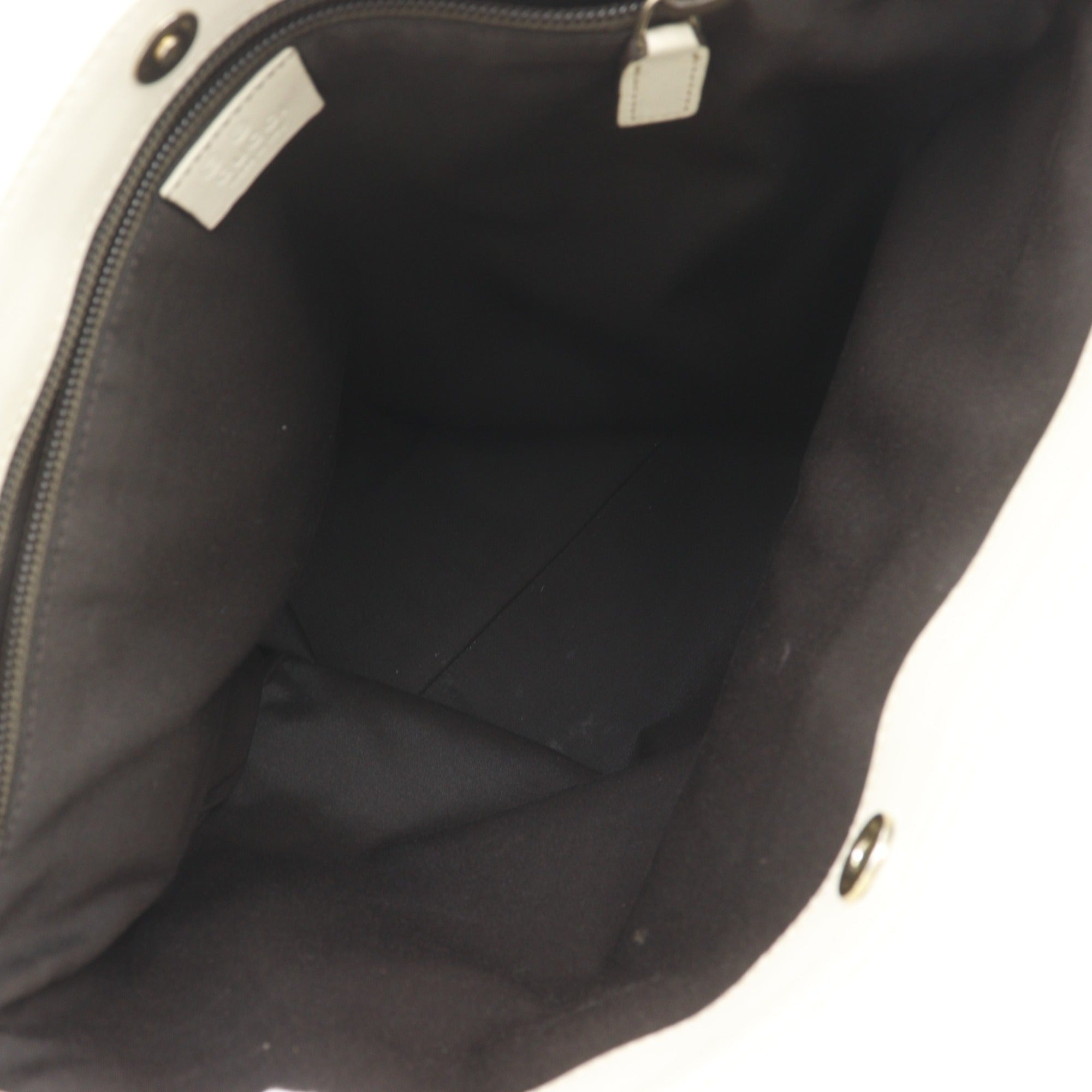 Gucci Off-White Leather Handbag Tote Bag (Pre-Owned)