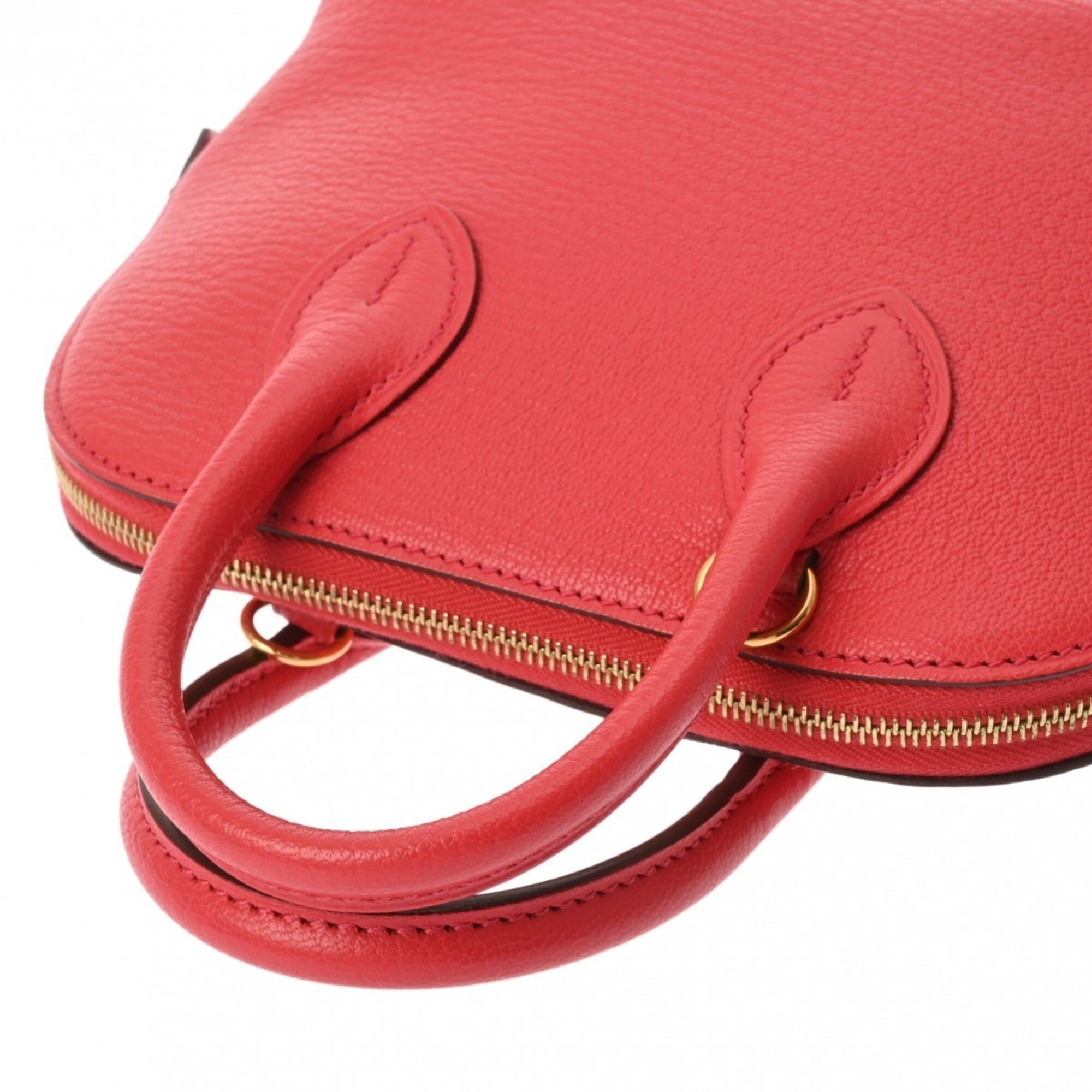 Hermes Silver Chevre Leather Handbag (Pre-Owned)