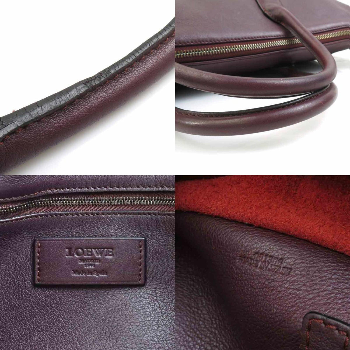 Loewe Burgundy Leather Handbag (Pre-Owned)