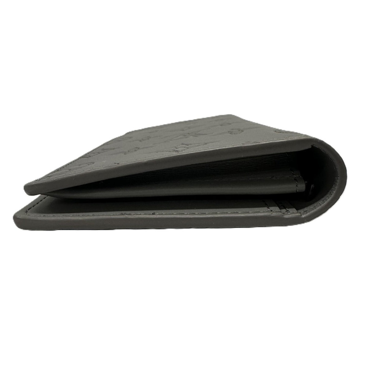 Louis Vuitton Monogram Shadow Gray Monogram Shadow Long Wallet (Bi-Fold) (Pre-Owned)