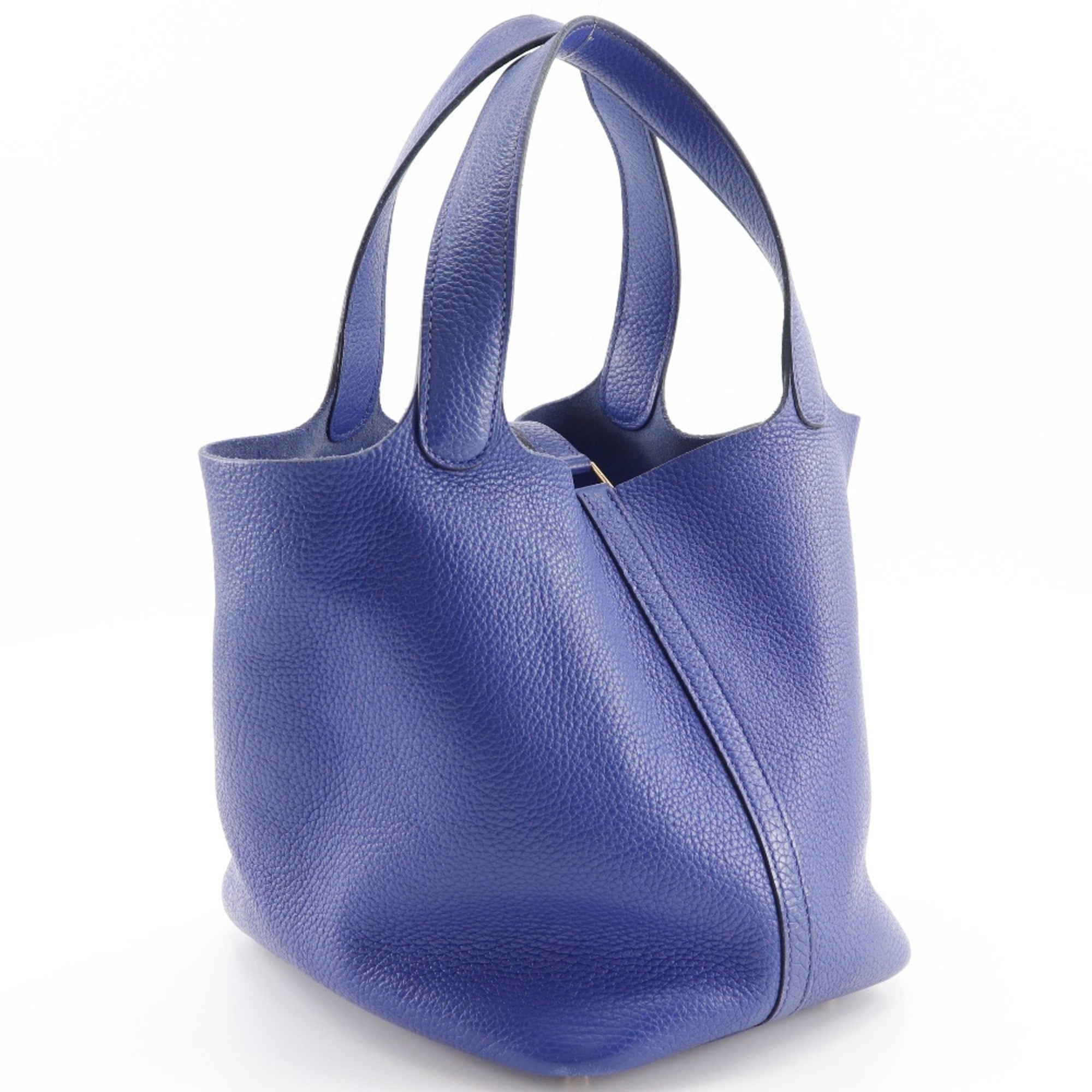 Hermes Picotin Blue Electric Taurillon Clemence Leather Handbag (Pre-Owned)