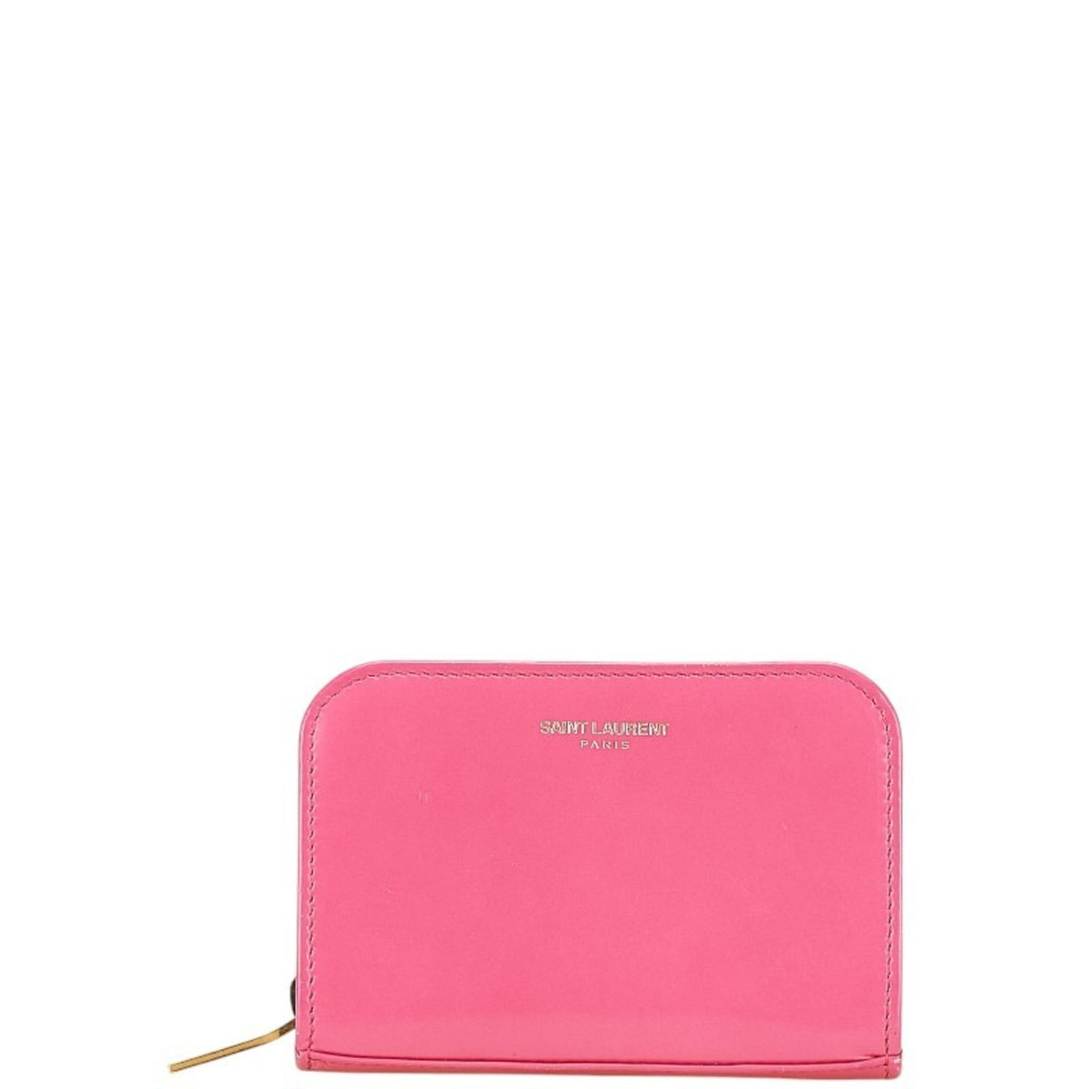 Saint Laurent Pink Leather Coin Purse/Coin Case (Pre-Owned)