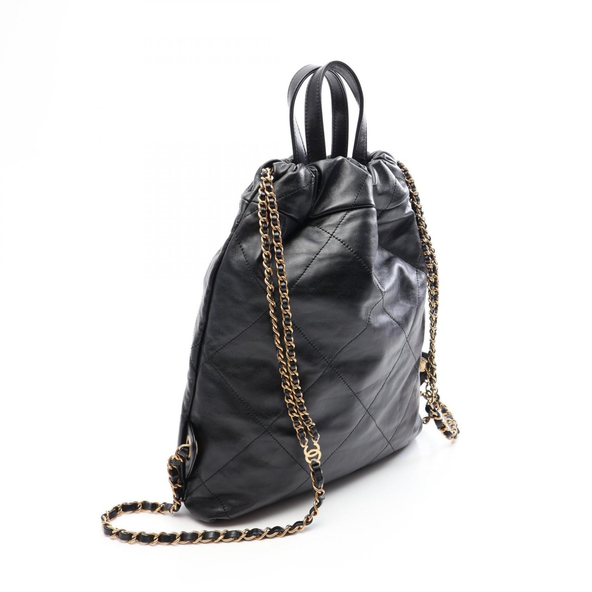 Chanel Black Leather Backpack (Pre-Owned)