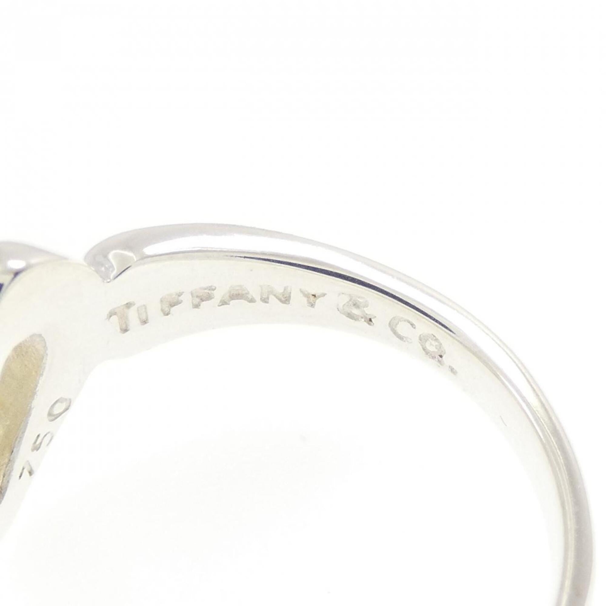 Tiffany Silver Yellow Gold Yellow Gold (18K) Silver 925 Band Ring (Pre-Owned)