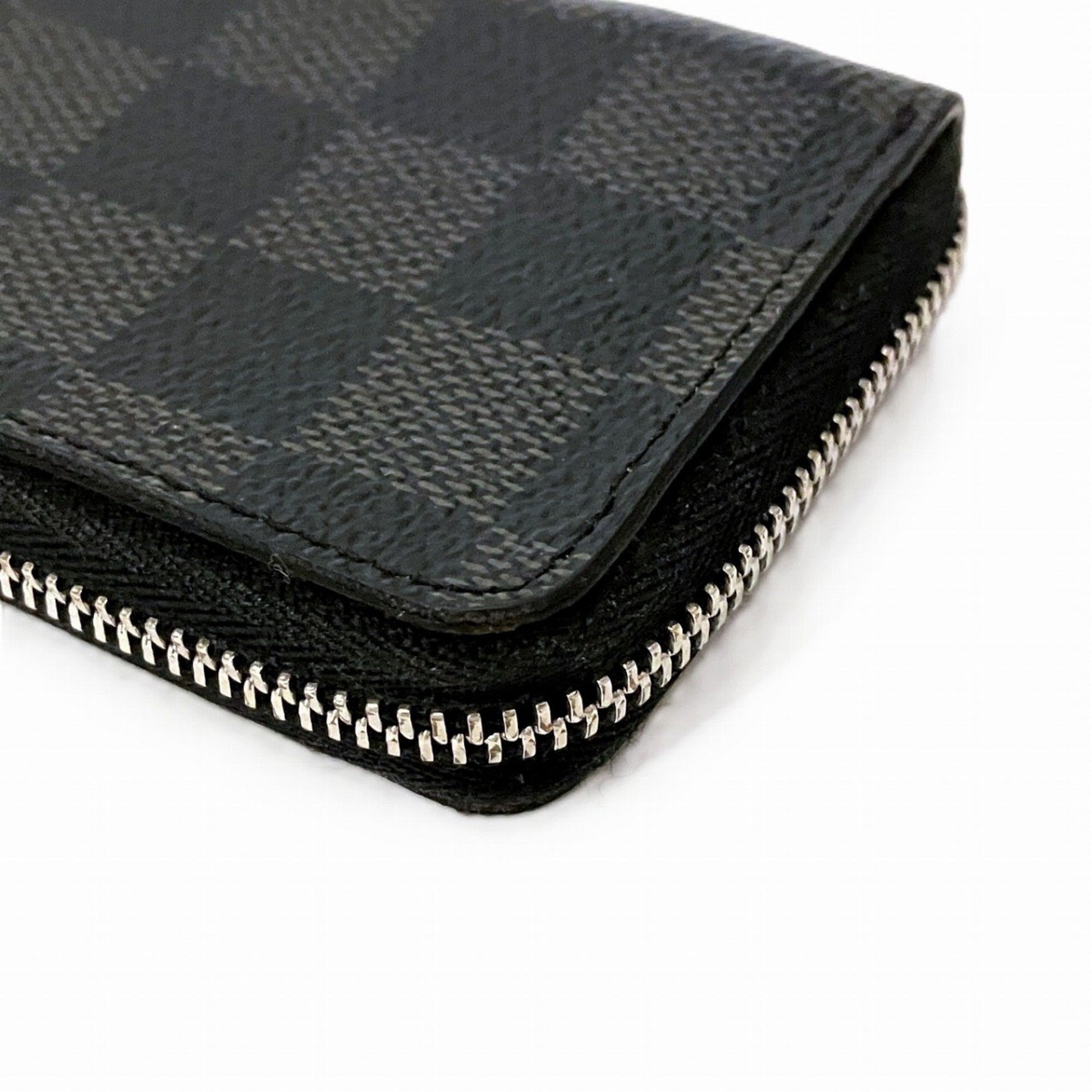 Louis Vuitton Black Damier Graphite Damier Graphite Coin Purse/Coin Case (Pre-Owned)