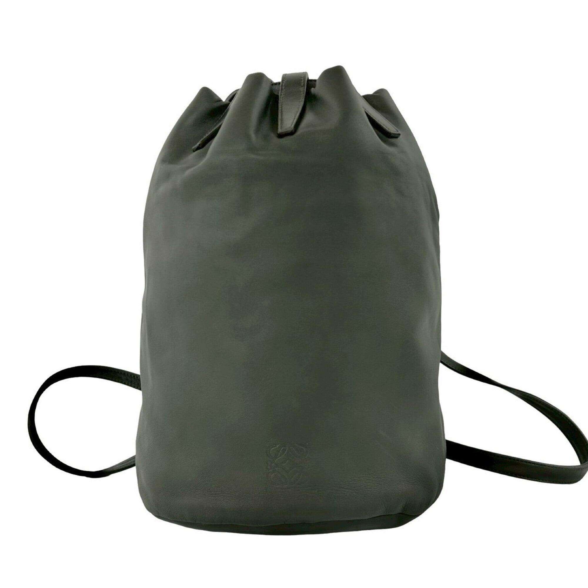 Loewe Green Leather Backpack (Pre-Owned)