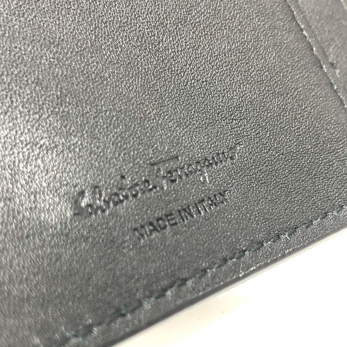 Salvatore Ferragamo Gancini Navy Leather Long Wallet (Bi-Fold) (Pre-Owned)