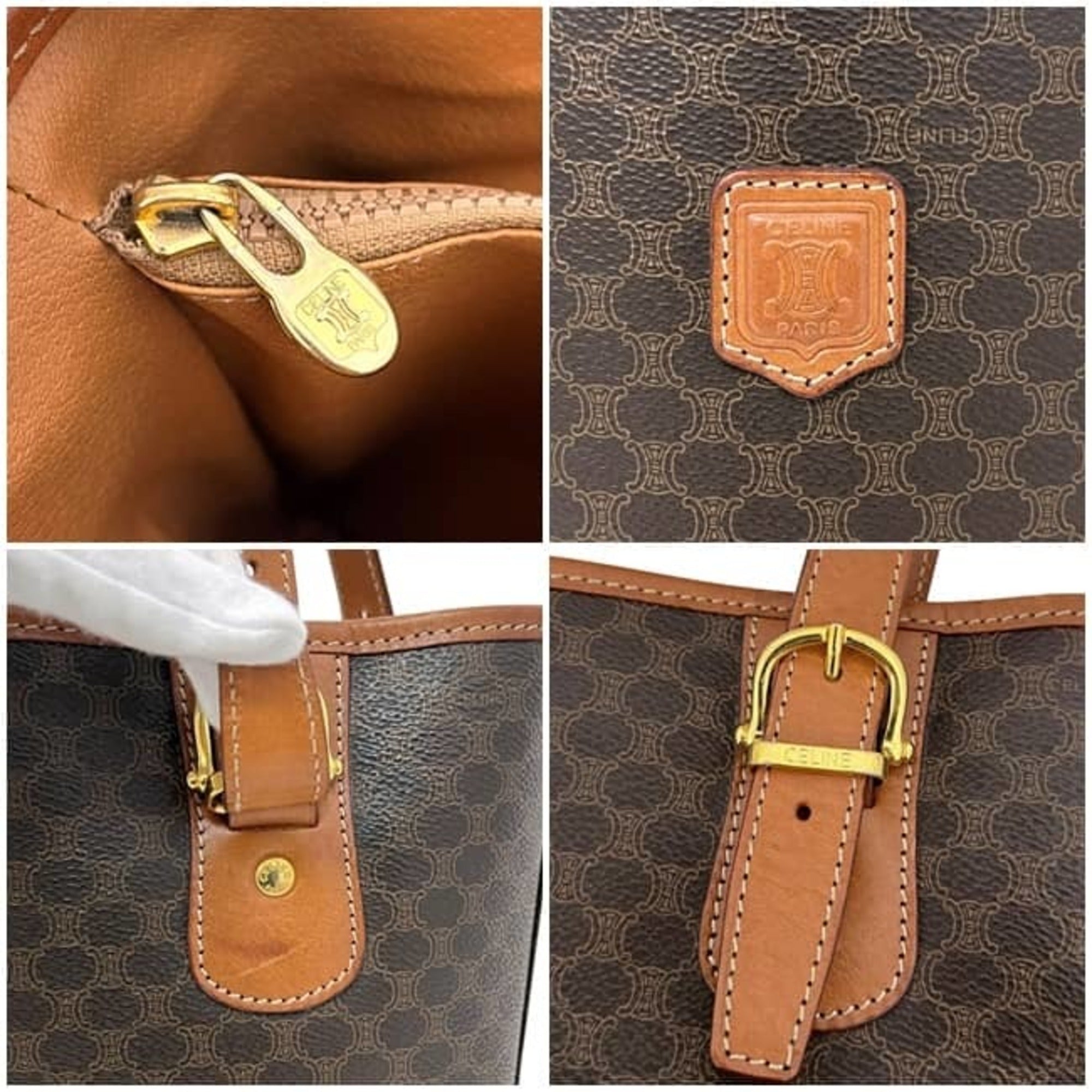 Celine Brown Pvc Leather Tote Bag (Pre-Owned)