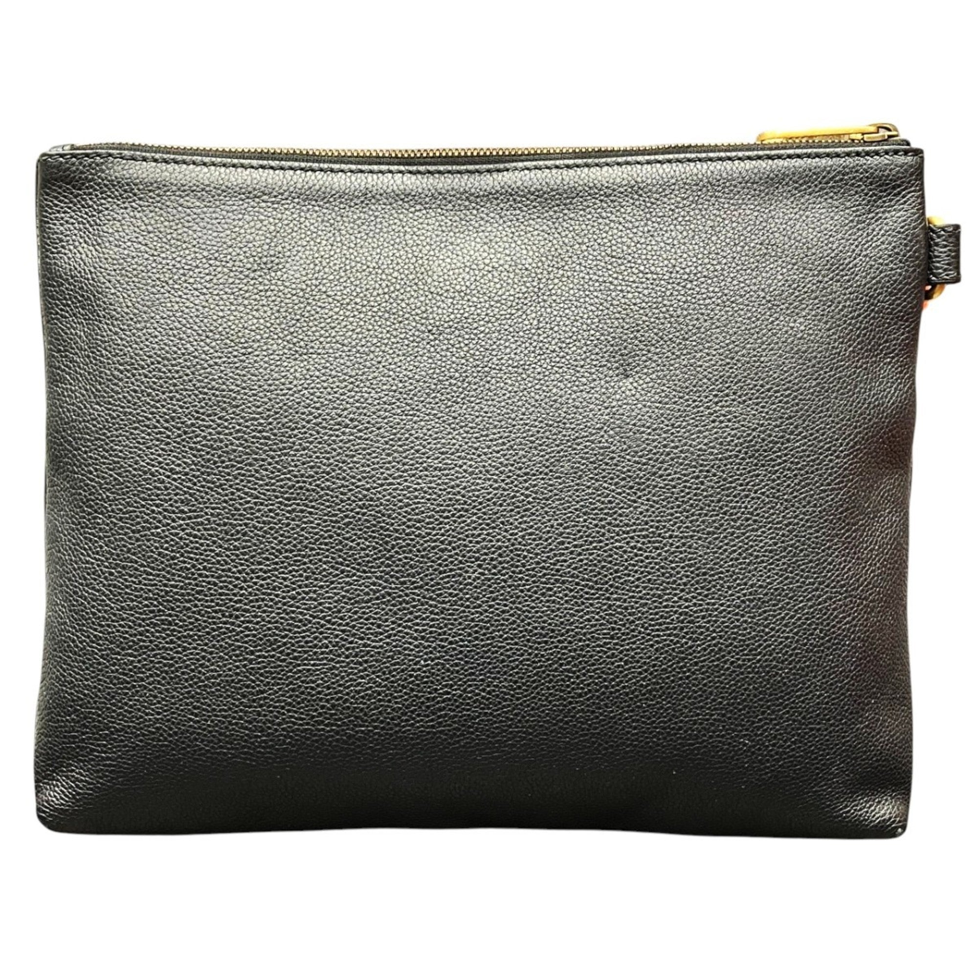 Gucci Black Leather Clutch Bag (Pre-Owned)