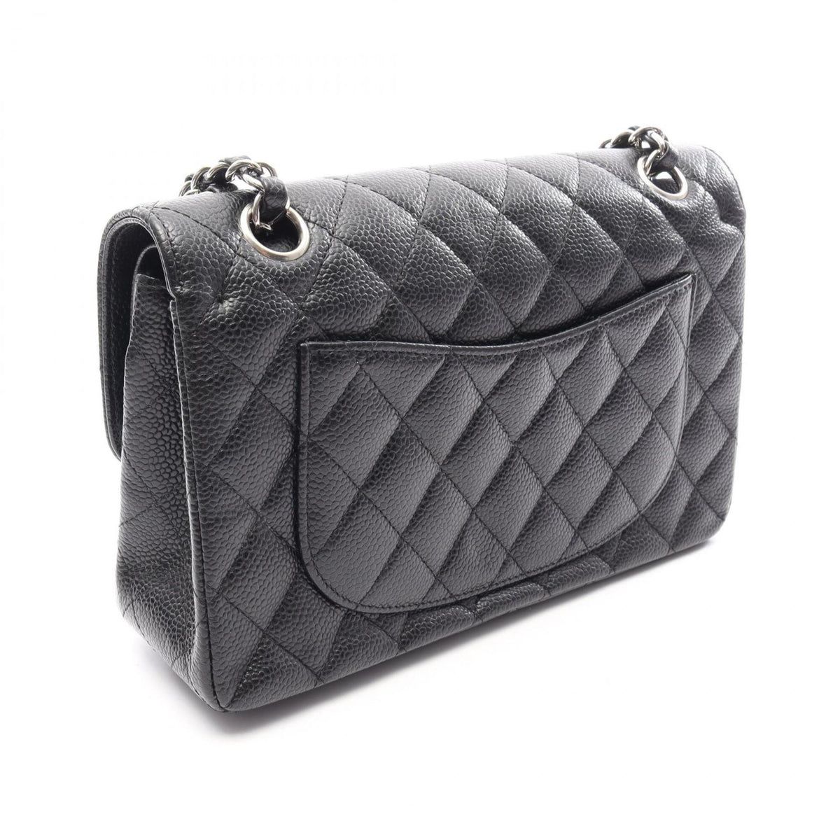 Chanel Black Grained Calfskin Handbag Shoulder Bag (Pre-Owned)