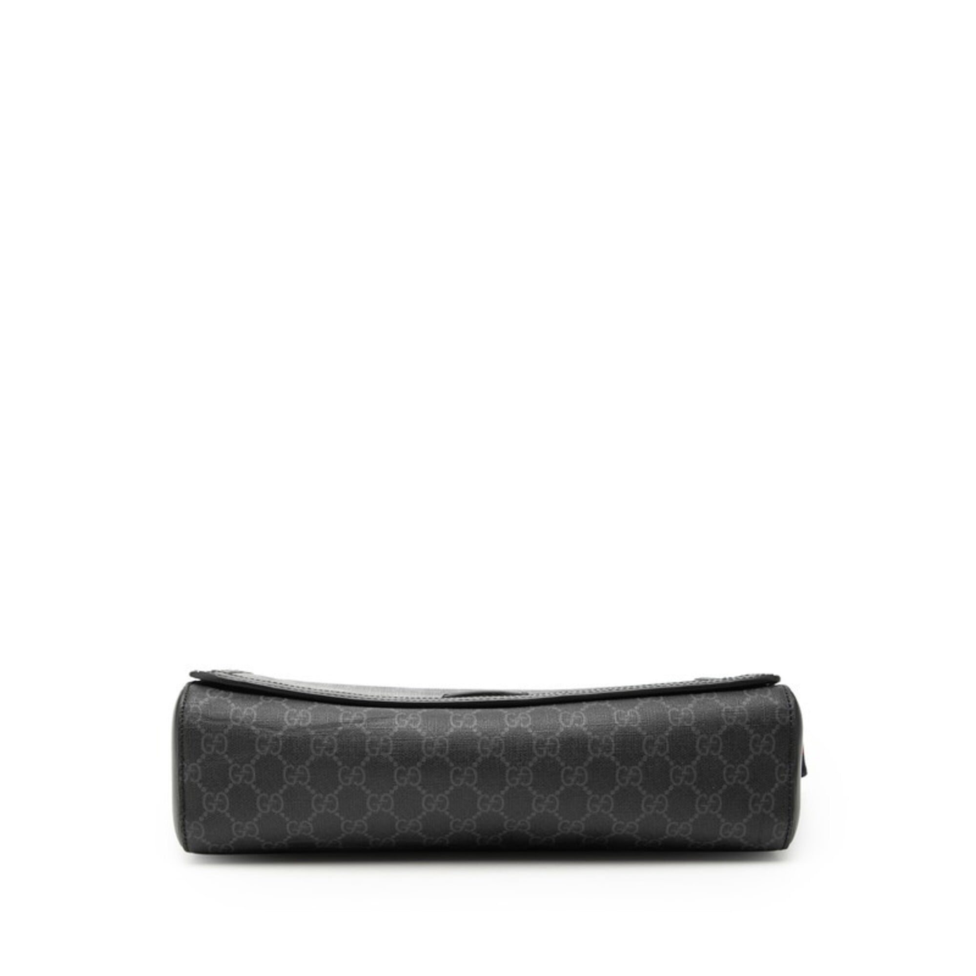 Gucci Black Gray Gg Supreme Messenger Bag Shoulder Bag (Pre-Owned)
