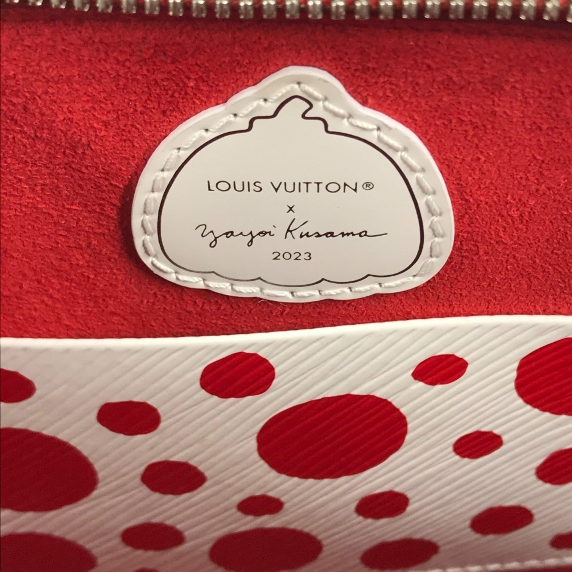Louis Vuitton Yayoi Kusama Red Color White Epi Leather Handbag Shoulder Bag (Pre-Owned)