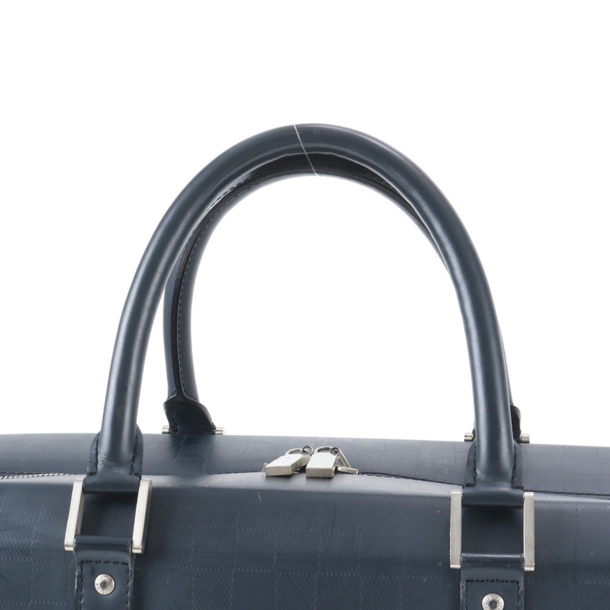 Louis Vuitton Damier Glace Marine Leather Handbag Tote Bag (Pre-Owned)