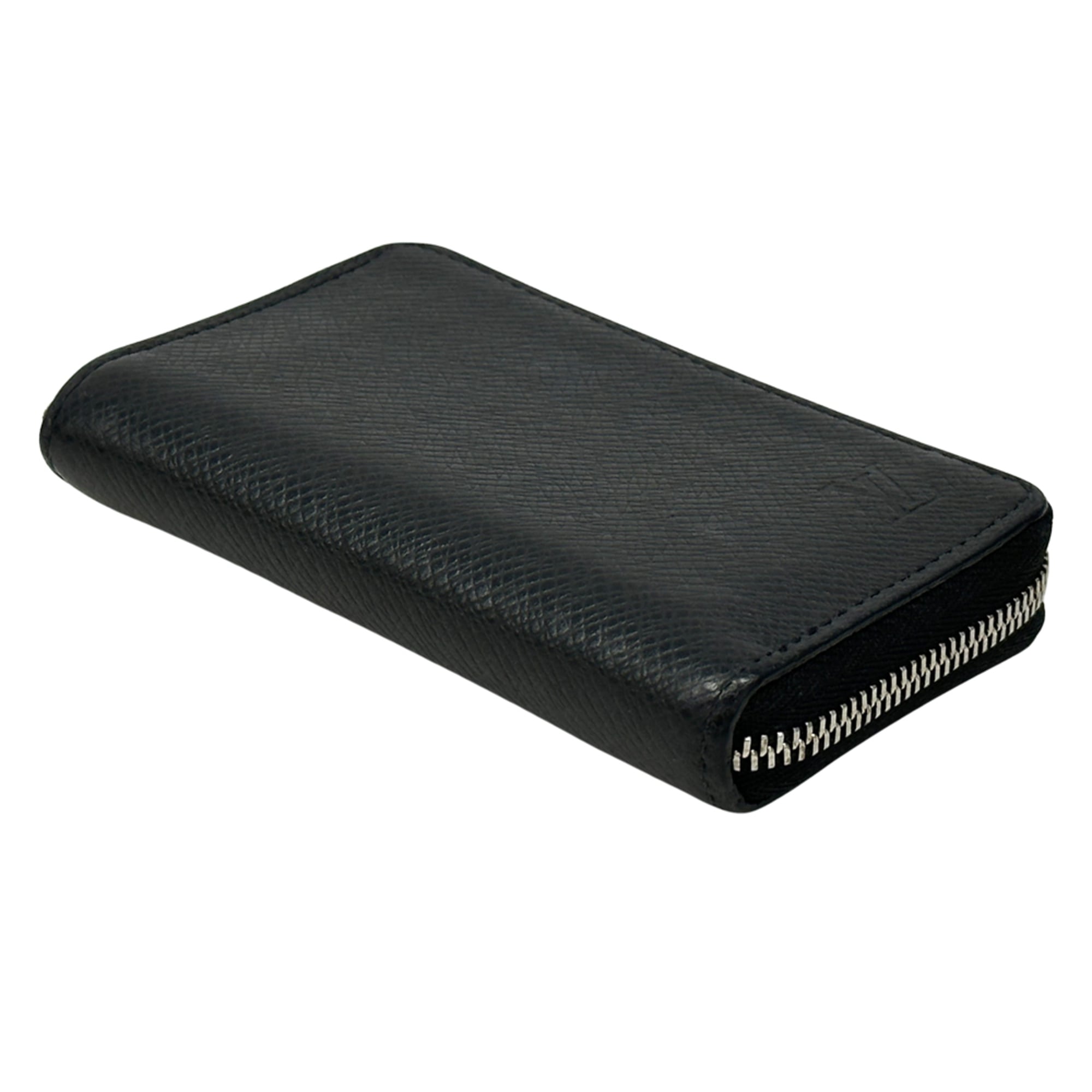 Louis Vuitton Ardoise Black Taiga Leather Coin Purse/Coin Case (Pre-Owned)