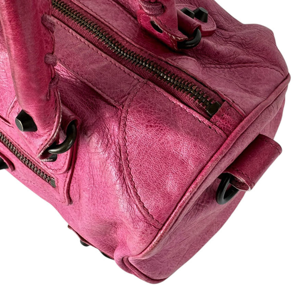 Balenciaga Pink Leather Handbag Shoulder Bag (Pre-Owned)