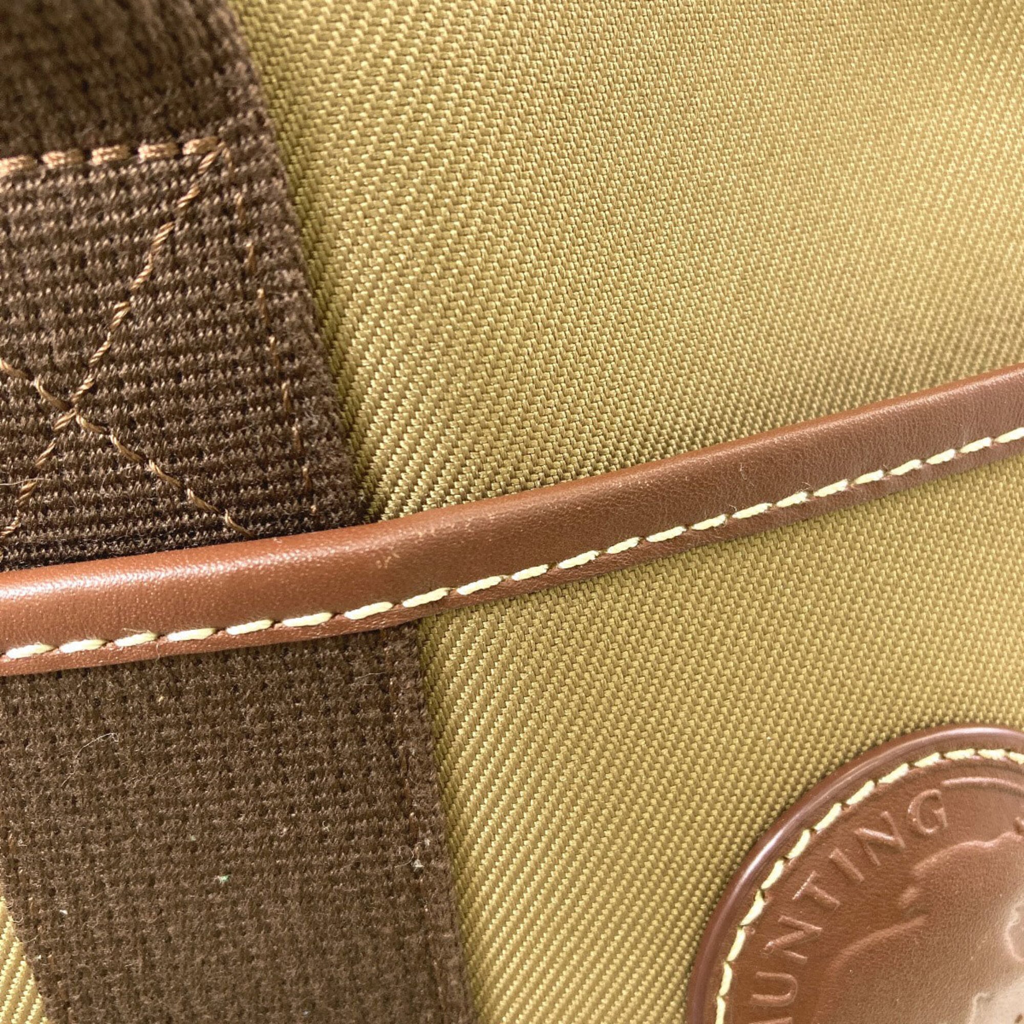 Hunting World Khaki Canvas Handbag (Pre-Owned)