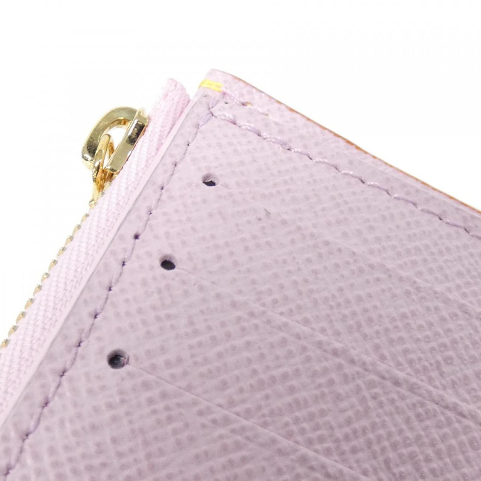 Louis Vuitton Blossom Marron Monogram Cherry Pink Coated Canvas Wallet (Tri-Fold) (Pre-Owned)