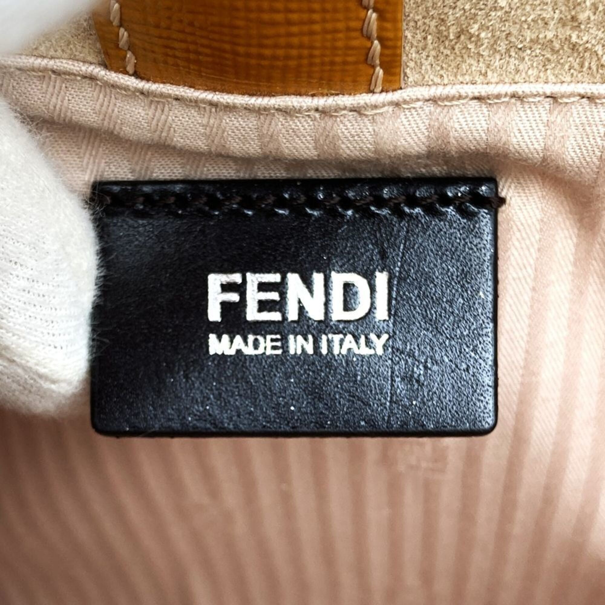 Fendi Yellow Pvc Leather Handbag Shoulder Bag (Pre-Owned)